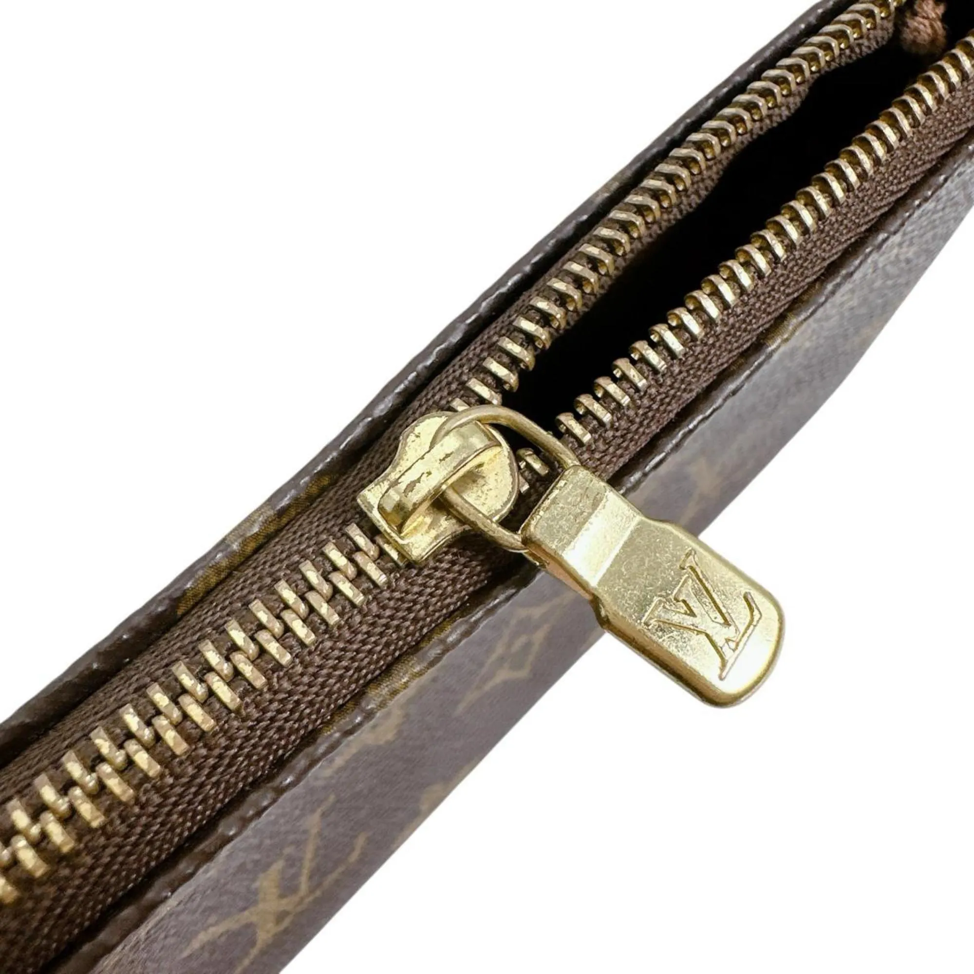 LOUIS VUITTON Brown Monogram Pouch