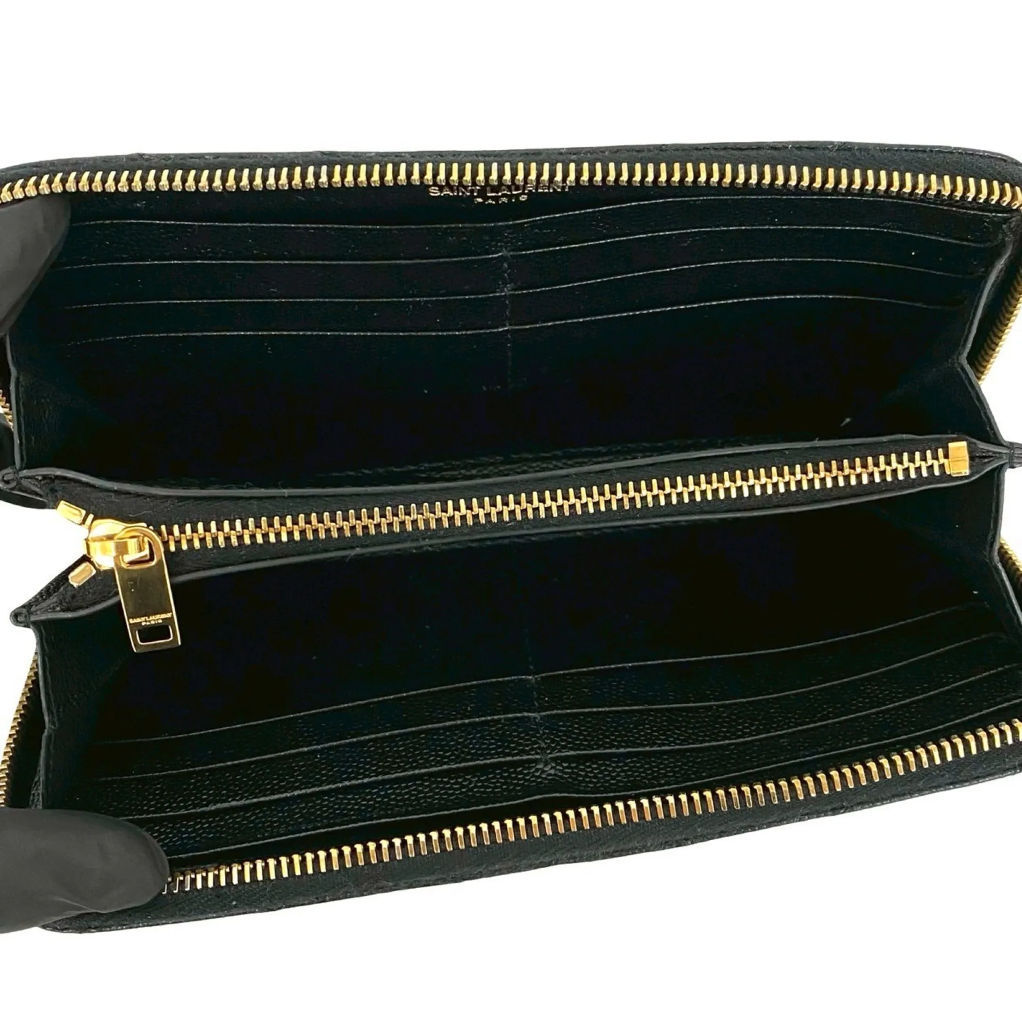 YVES SAINT LAURENT Black Leather Wallet