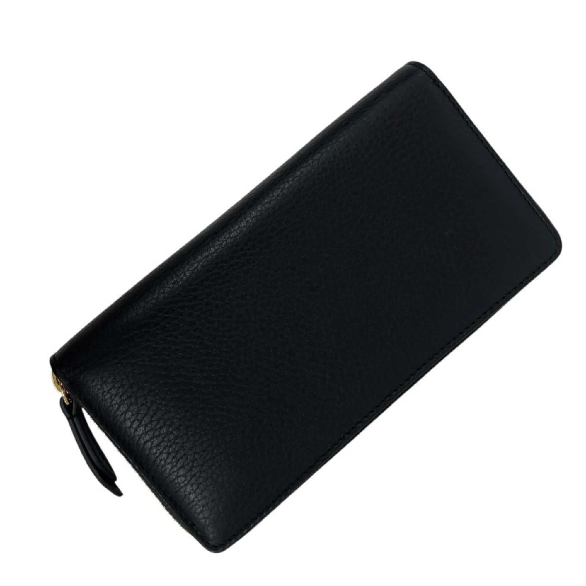GUCCI Black Leather GG Marmont Wallet