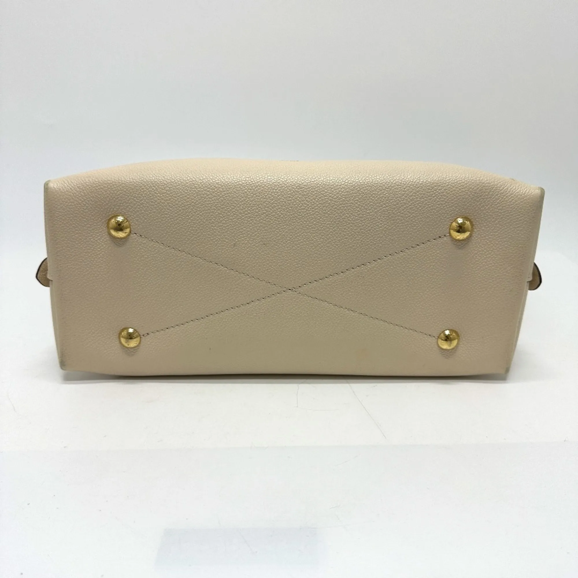 LOUIS VUITTON Cream Monogram Leather Alma Bag