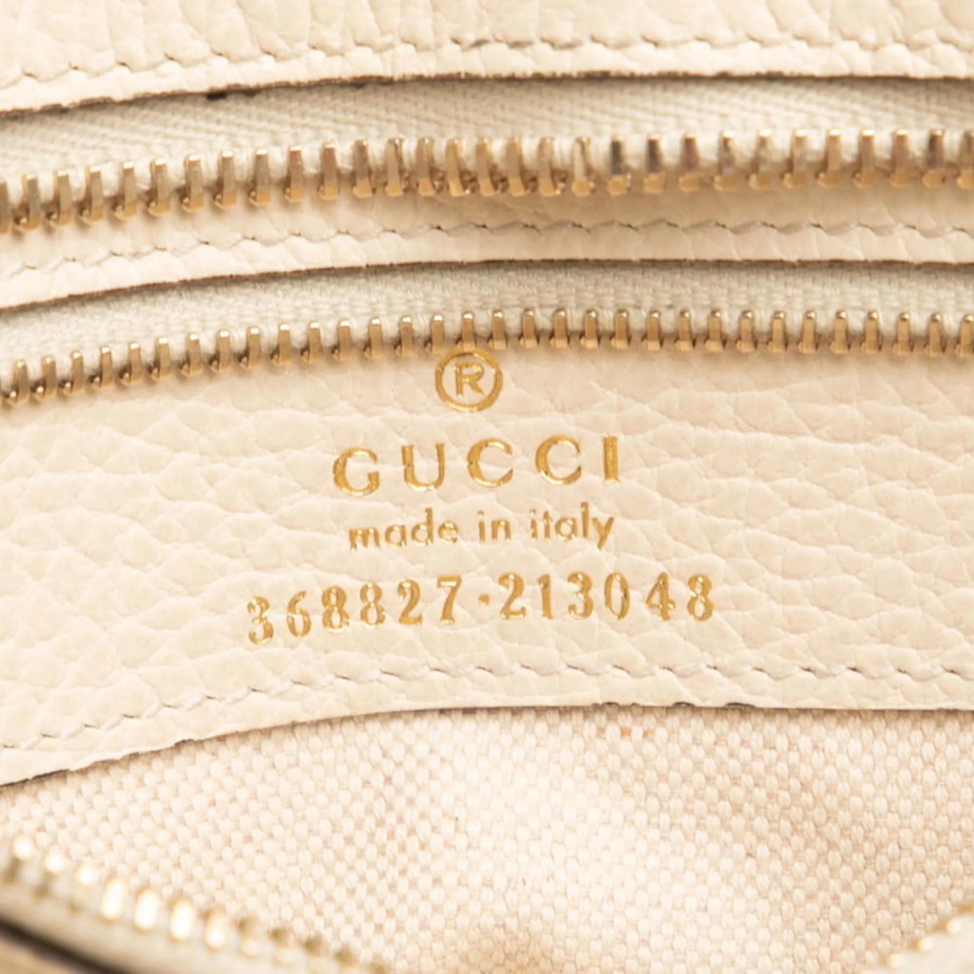 GUCCI White Leather Shoulder Bag