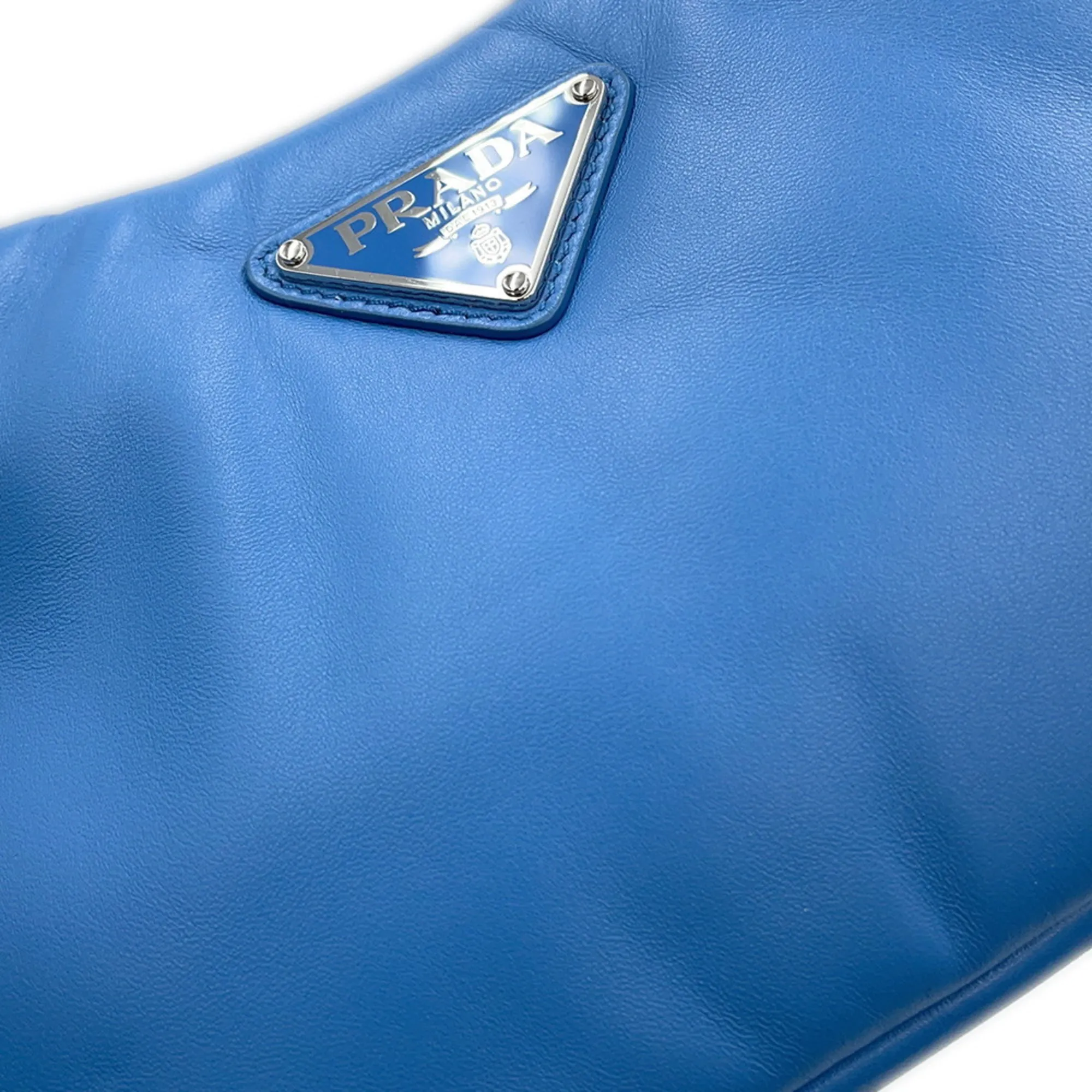 PRADA Blue Leather Shoulder Bag