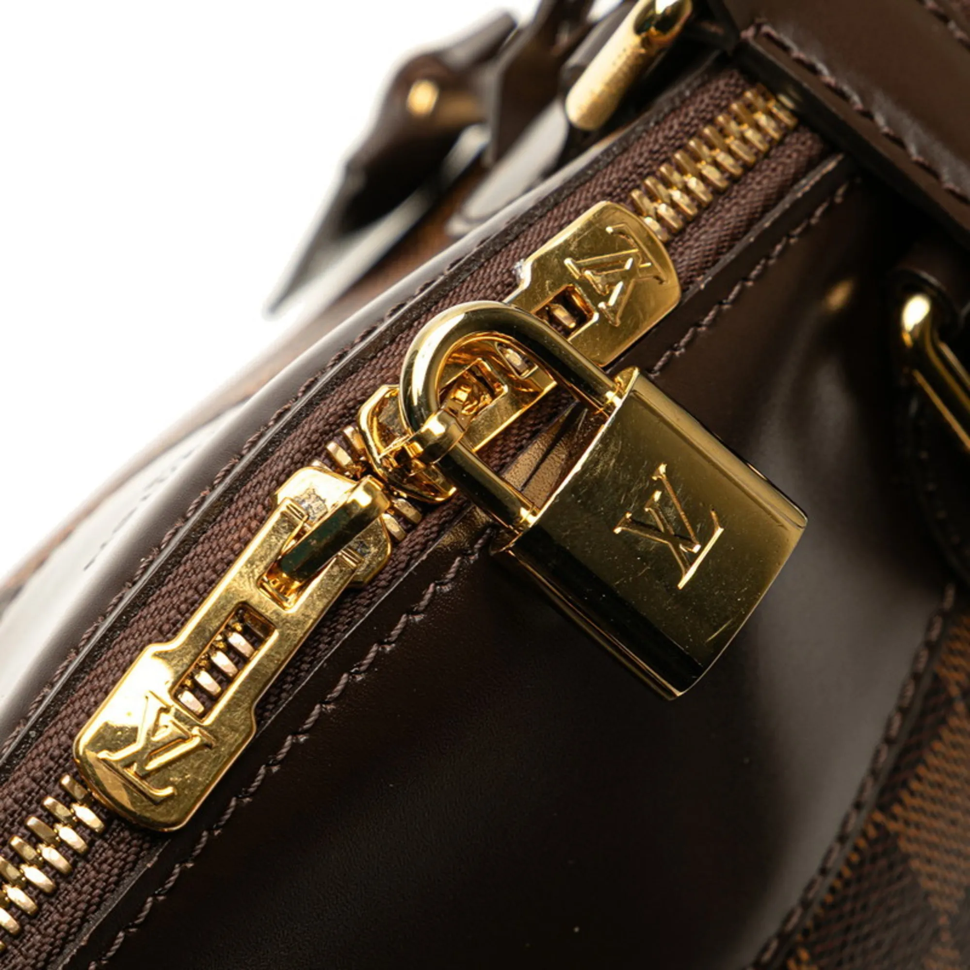 LOUIS VUITTON Brown Damier Leather Bag