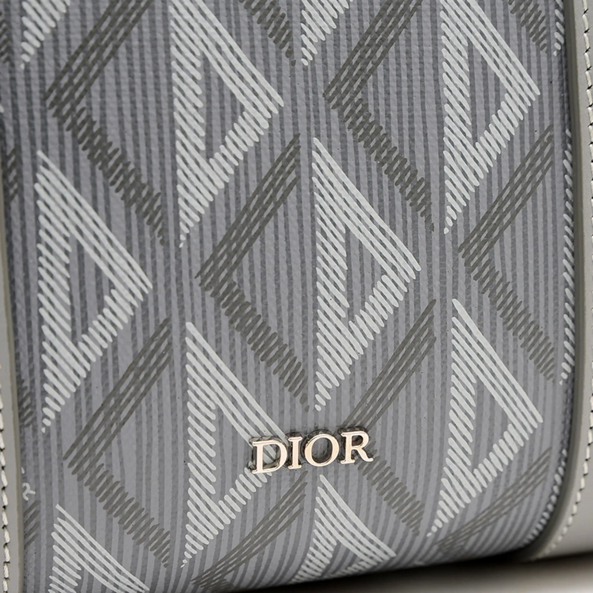 DIOR Gray Leather Shoulder Bag