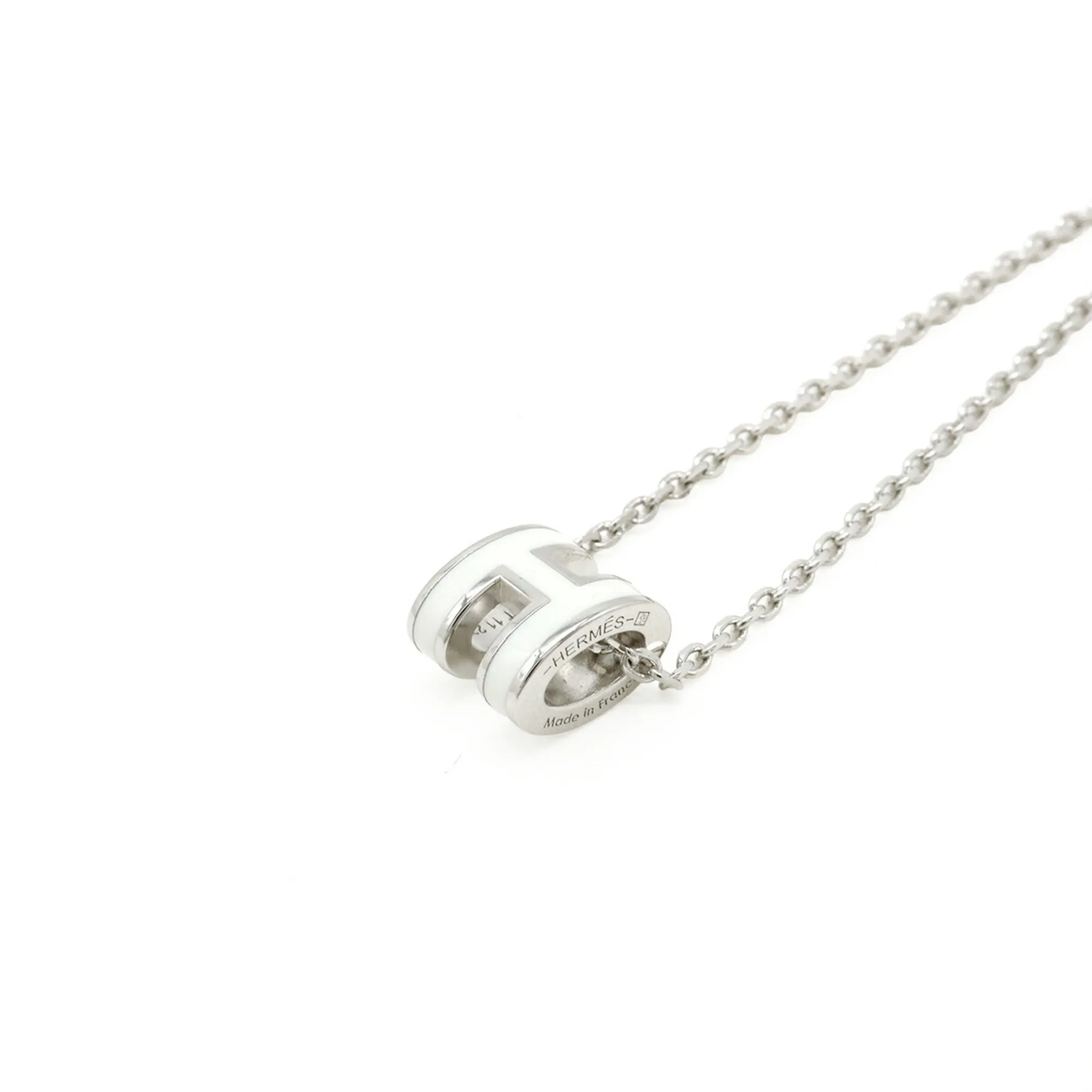 HERMES White Necklace