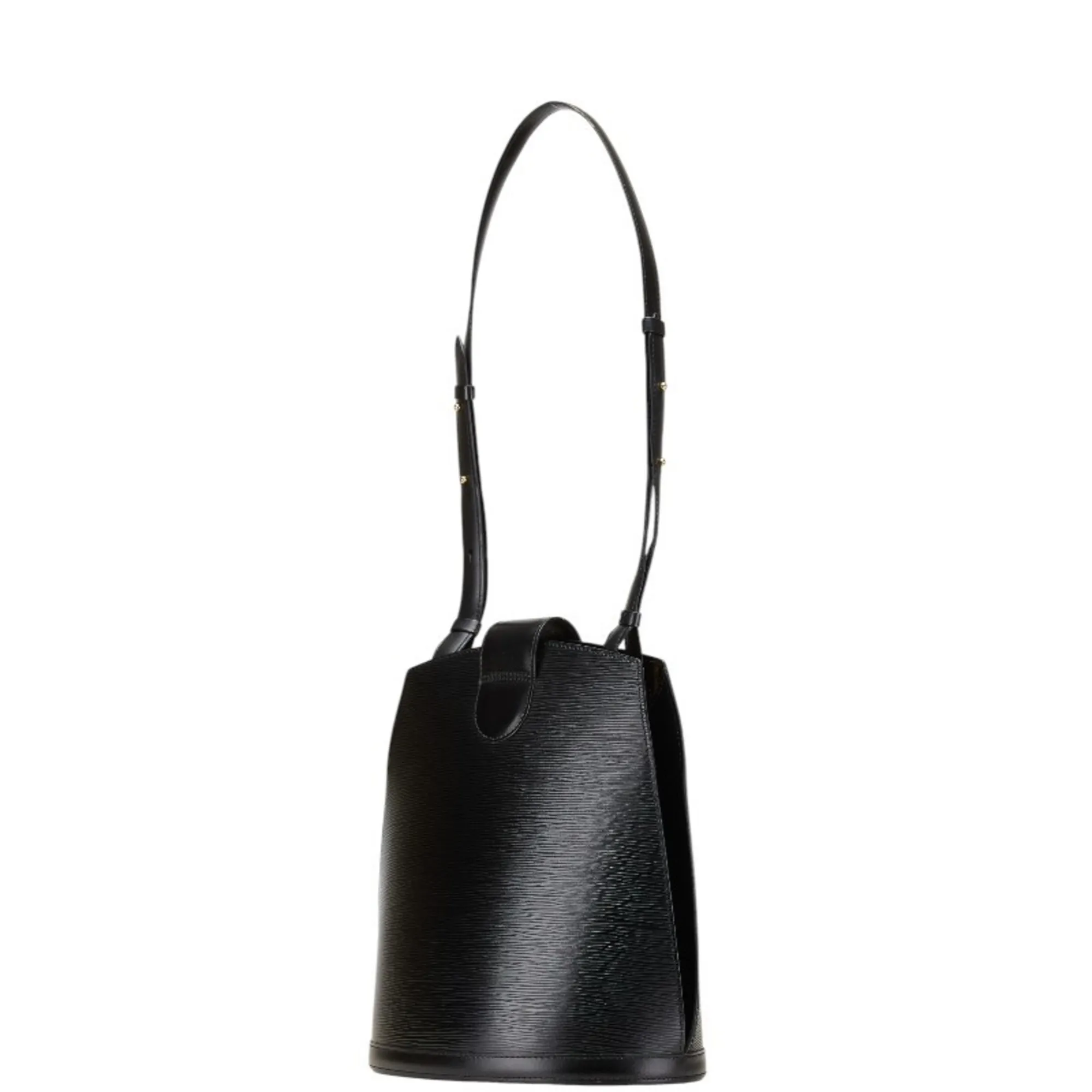 LOUIS VUITTON Black Leather Shoulder Bag
