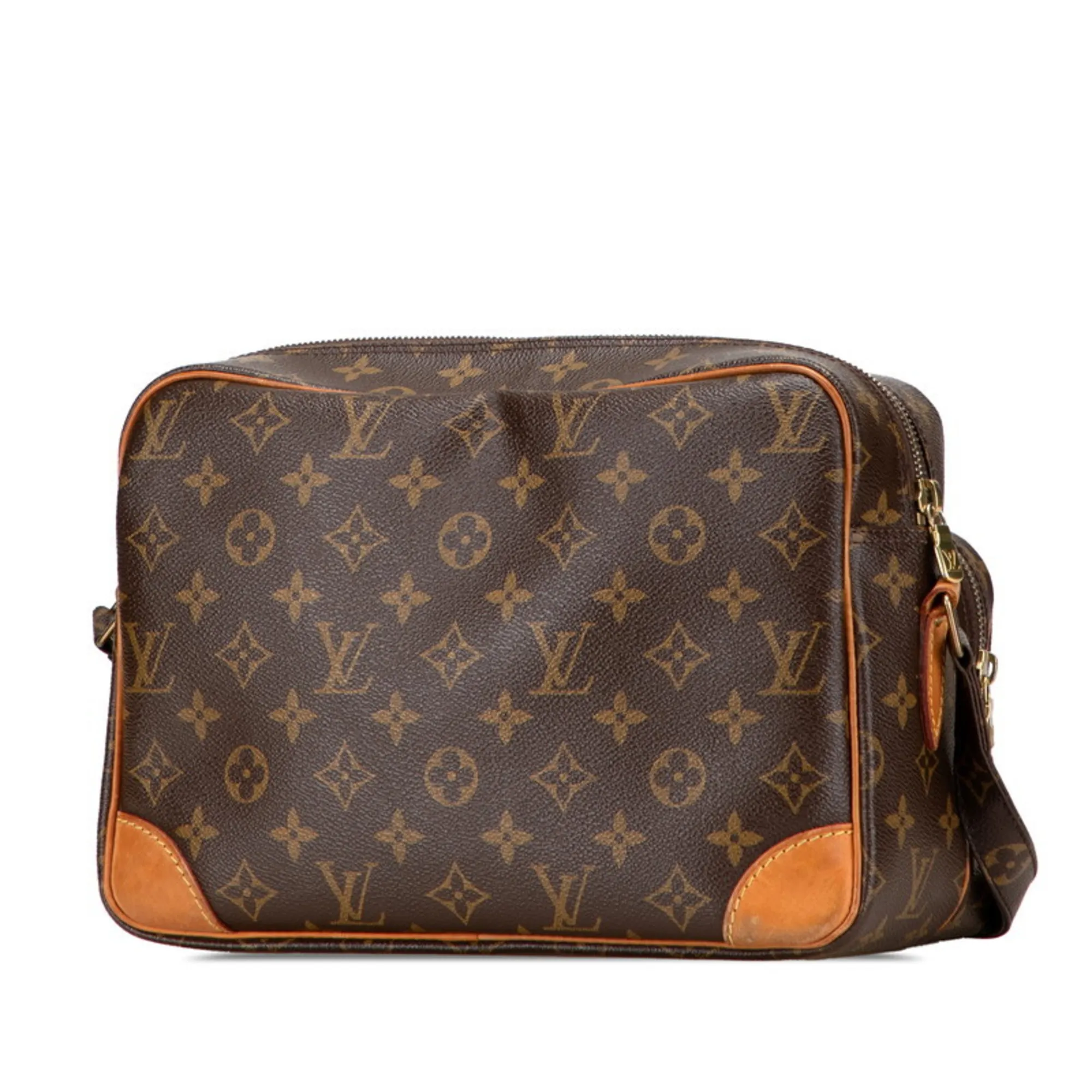 LOUIS VUITTON Brown Monogram Leather Shoulder Bag