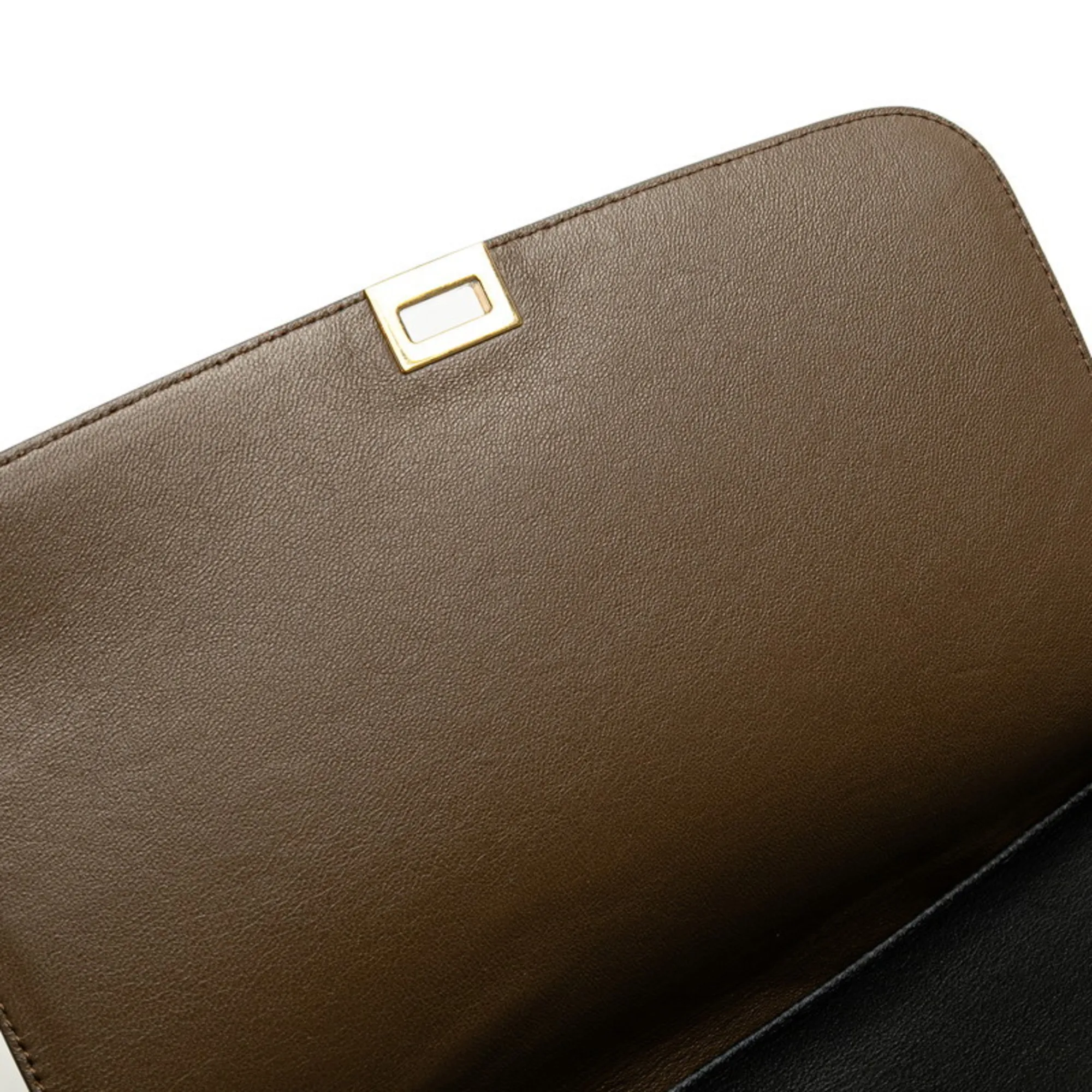 CELINE Black Leather Shoulder Bag