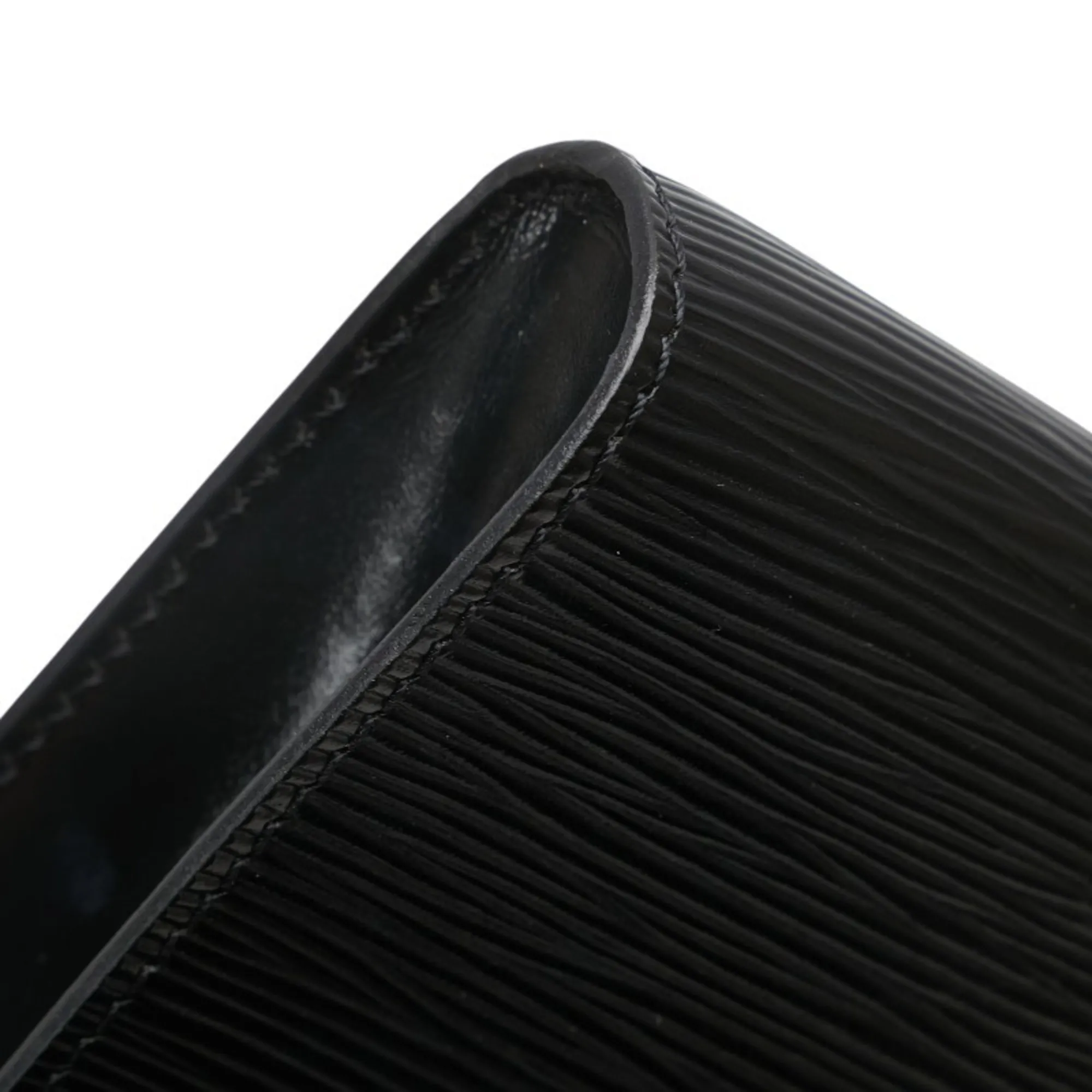 LOUIS VUITTON Black Leather Shoulder Bag