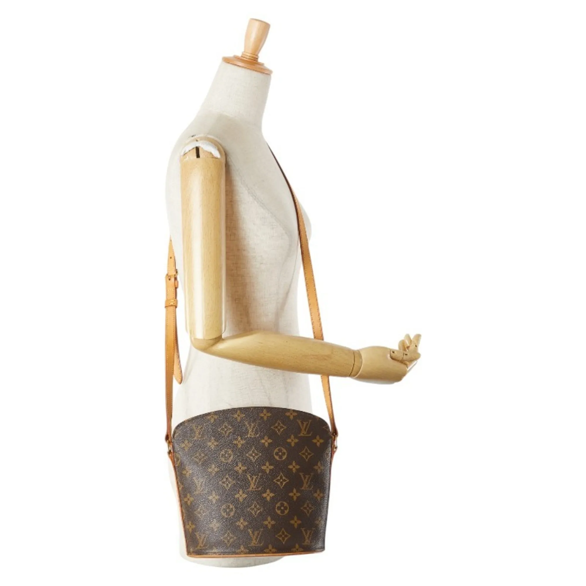 LOUIS VUITTON Brown Monogram Leather Shoulder Bag