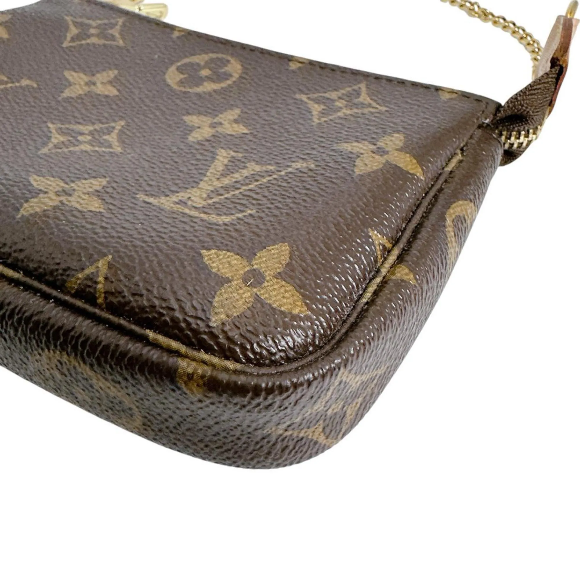 LOUIS VUITTON Brown Monogram Pouch