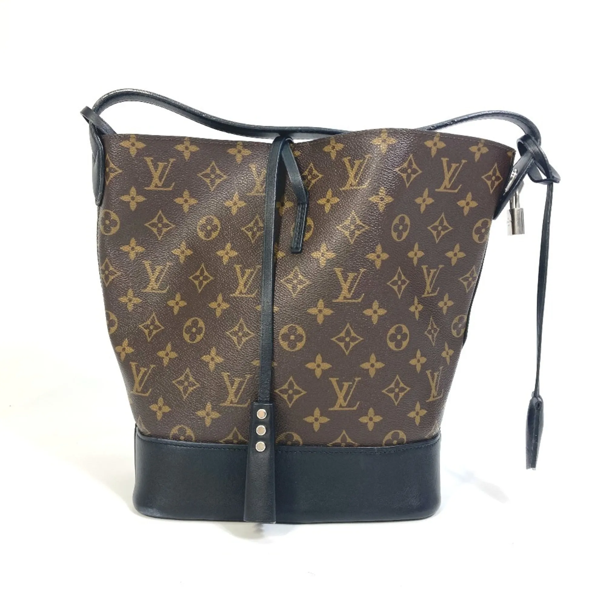 LOUIS VUITTON Black Monogram Shoulder Bag