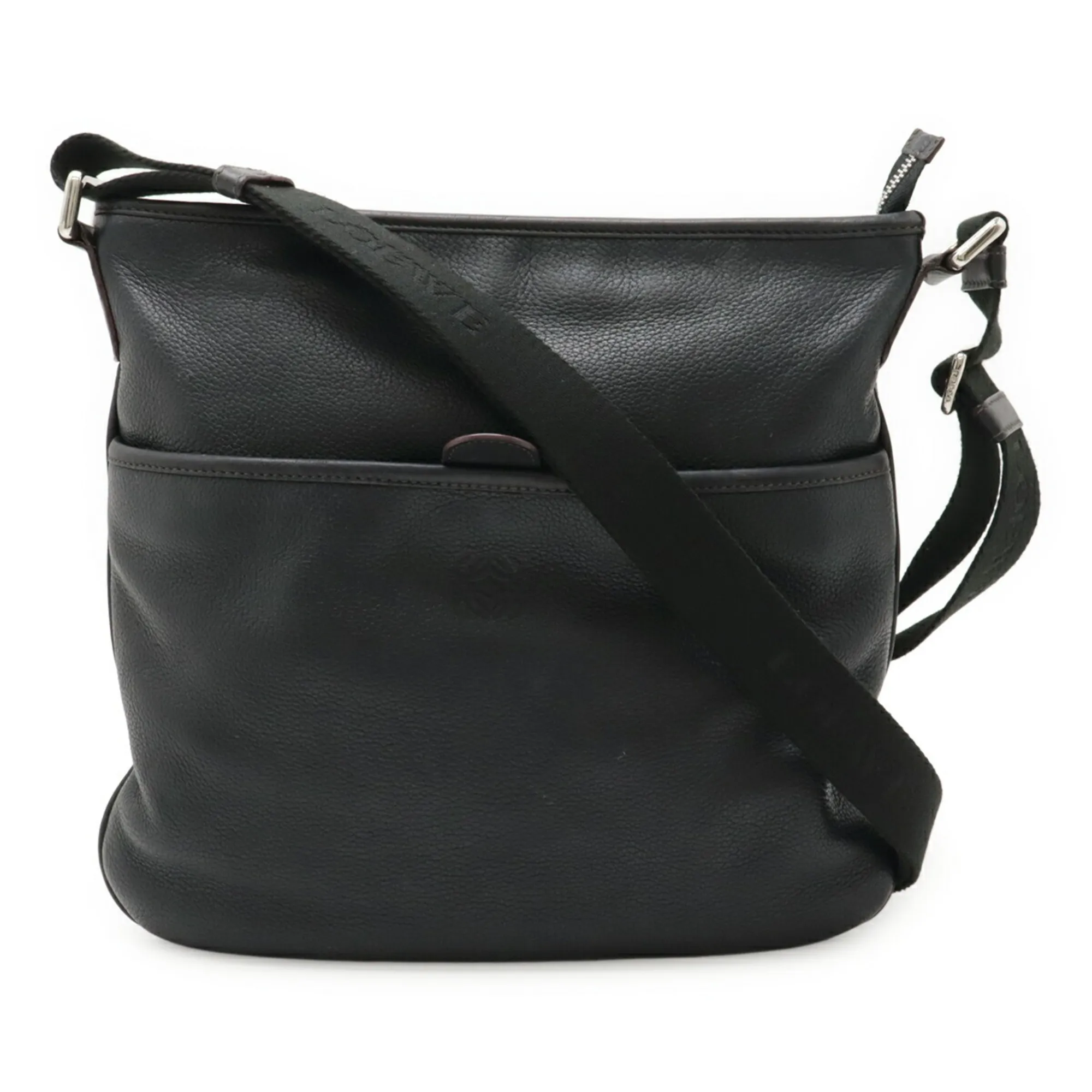 LOEWE Black Leather Shoulder Bag