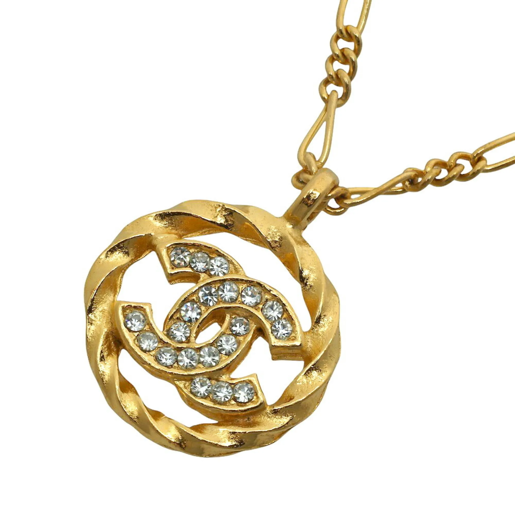 CHANEL Gold Logo Necklace