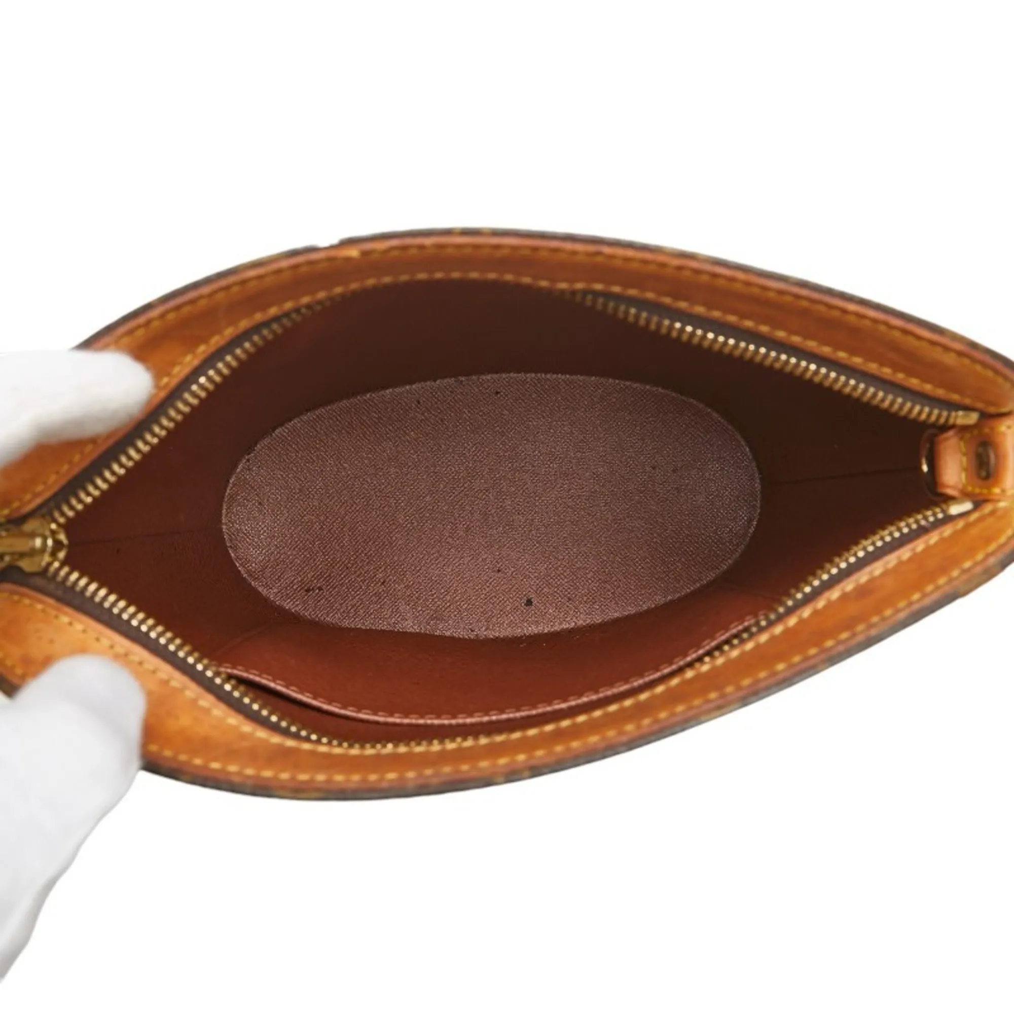 LOUIS VUITTON Brown Monogram Leather Shoulder Bag