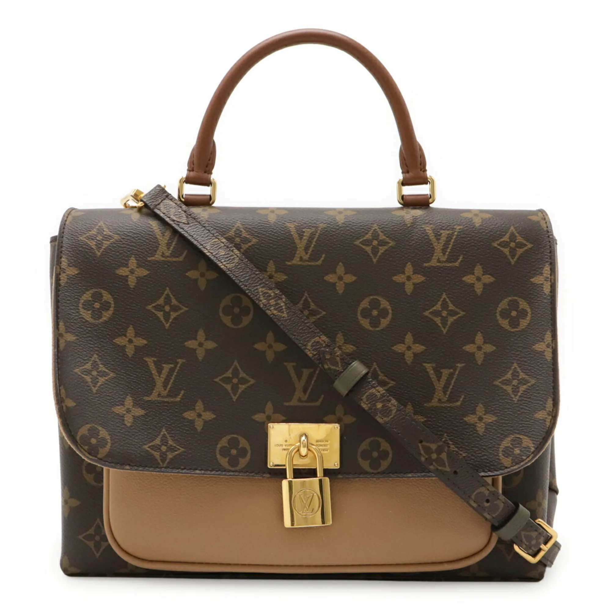 LOUIS VUITTON Brown Monogram Leather Shoulder Bag