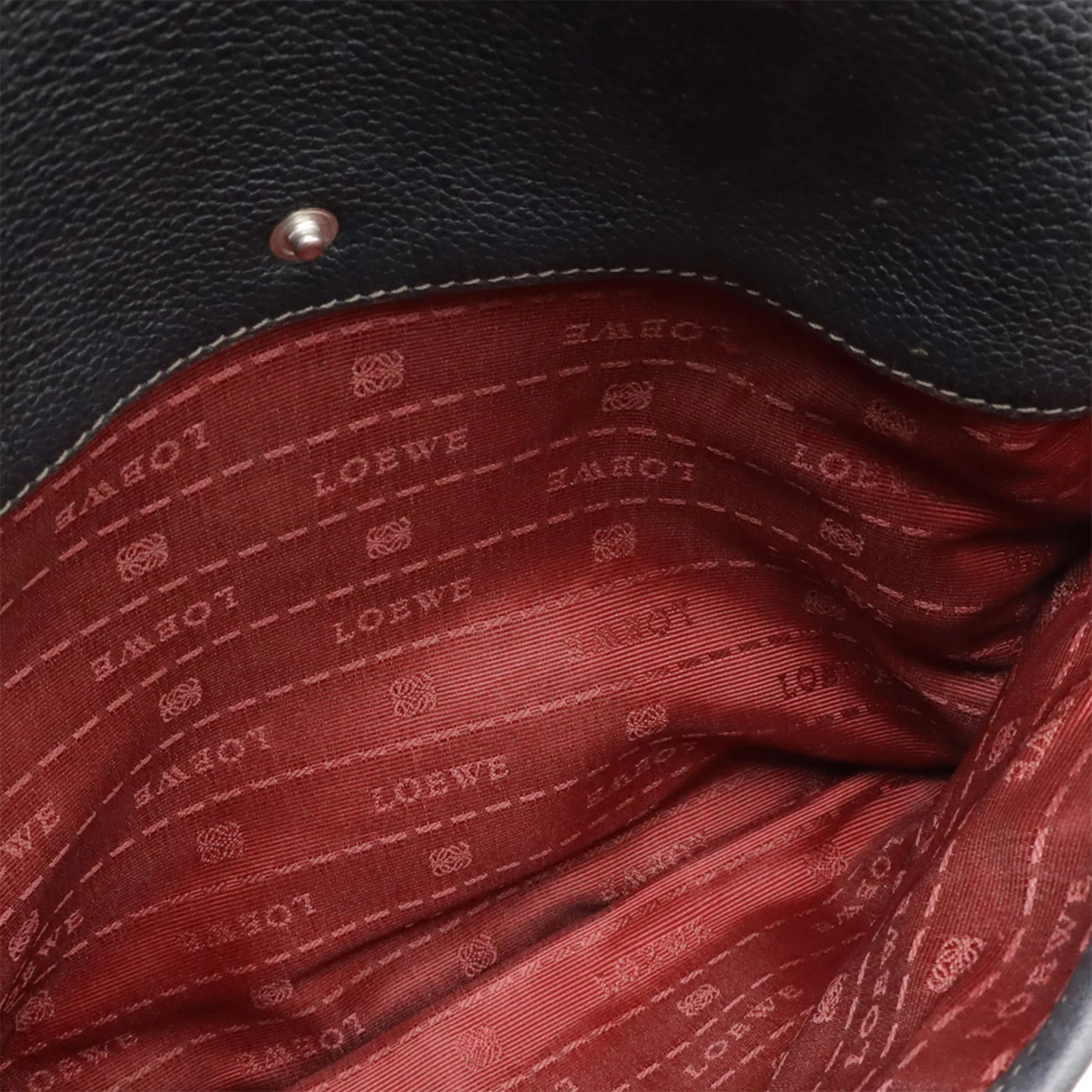 LOEWE Black Leather Shoulder Bag