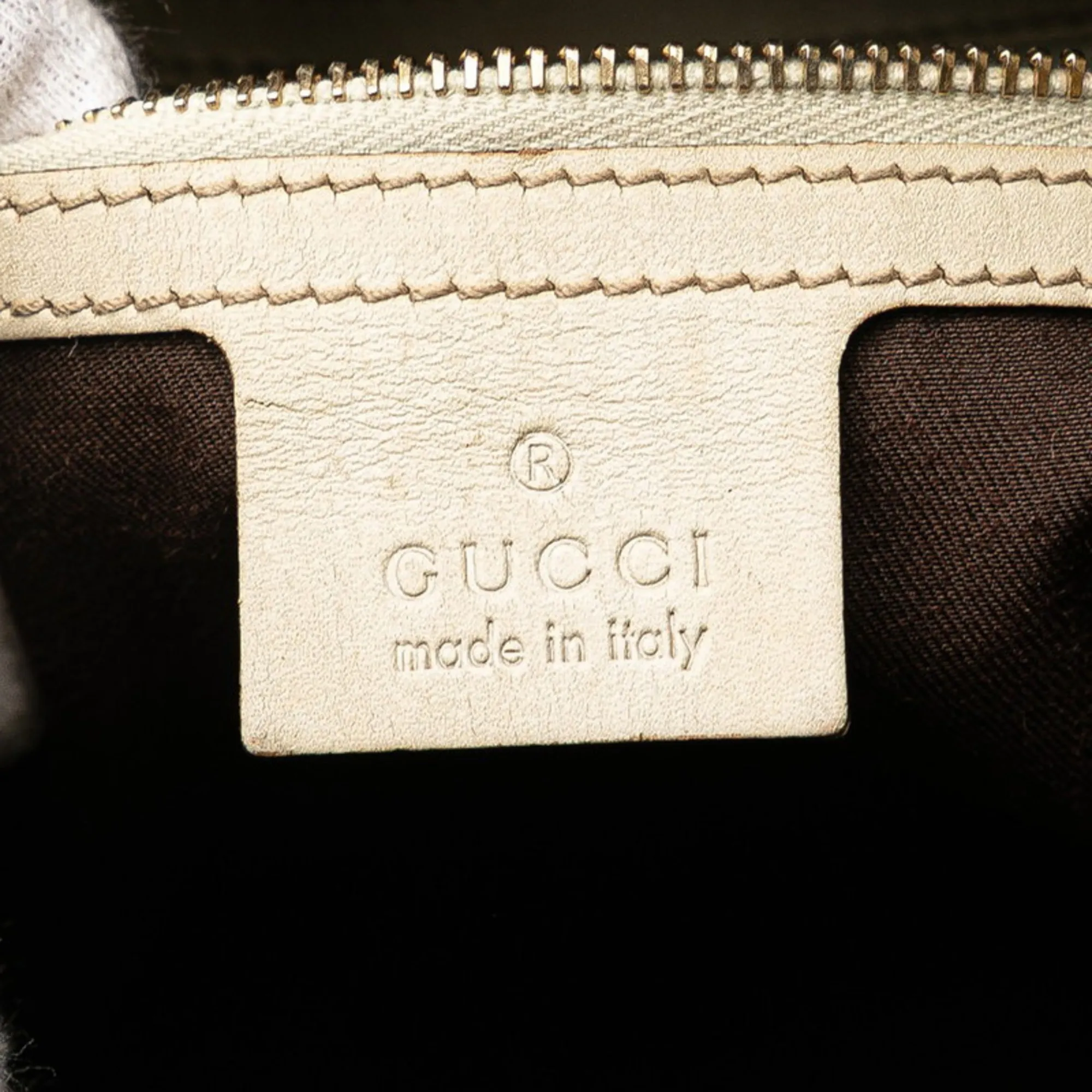 GUCCI Cream Leather Bag