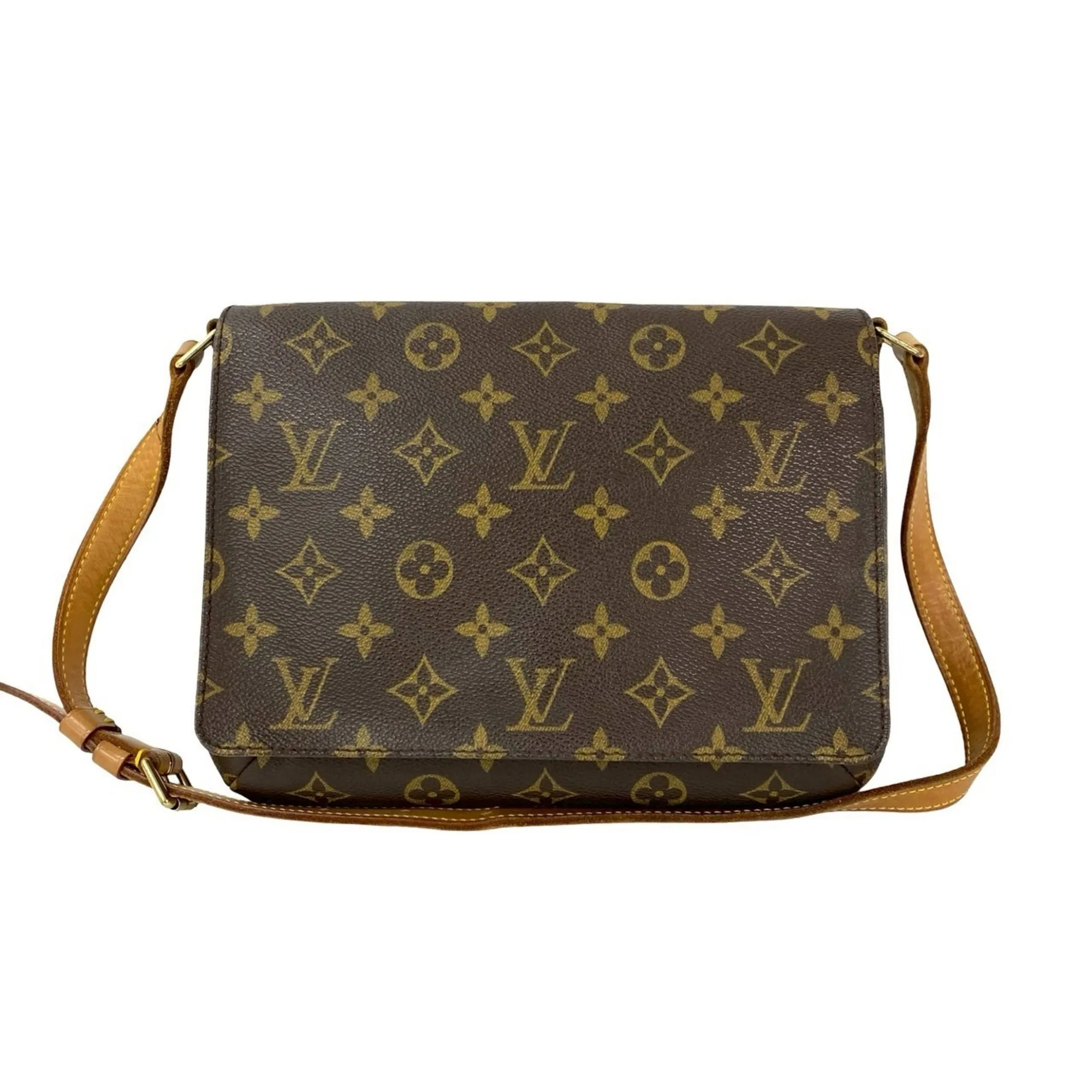 LOUIS VUITTON Brown Monogram Leather Shoulder Bag