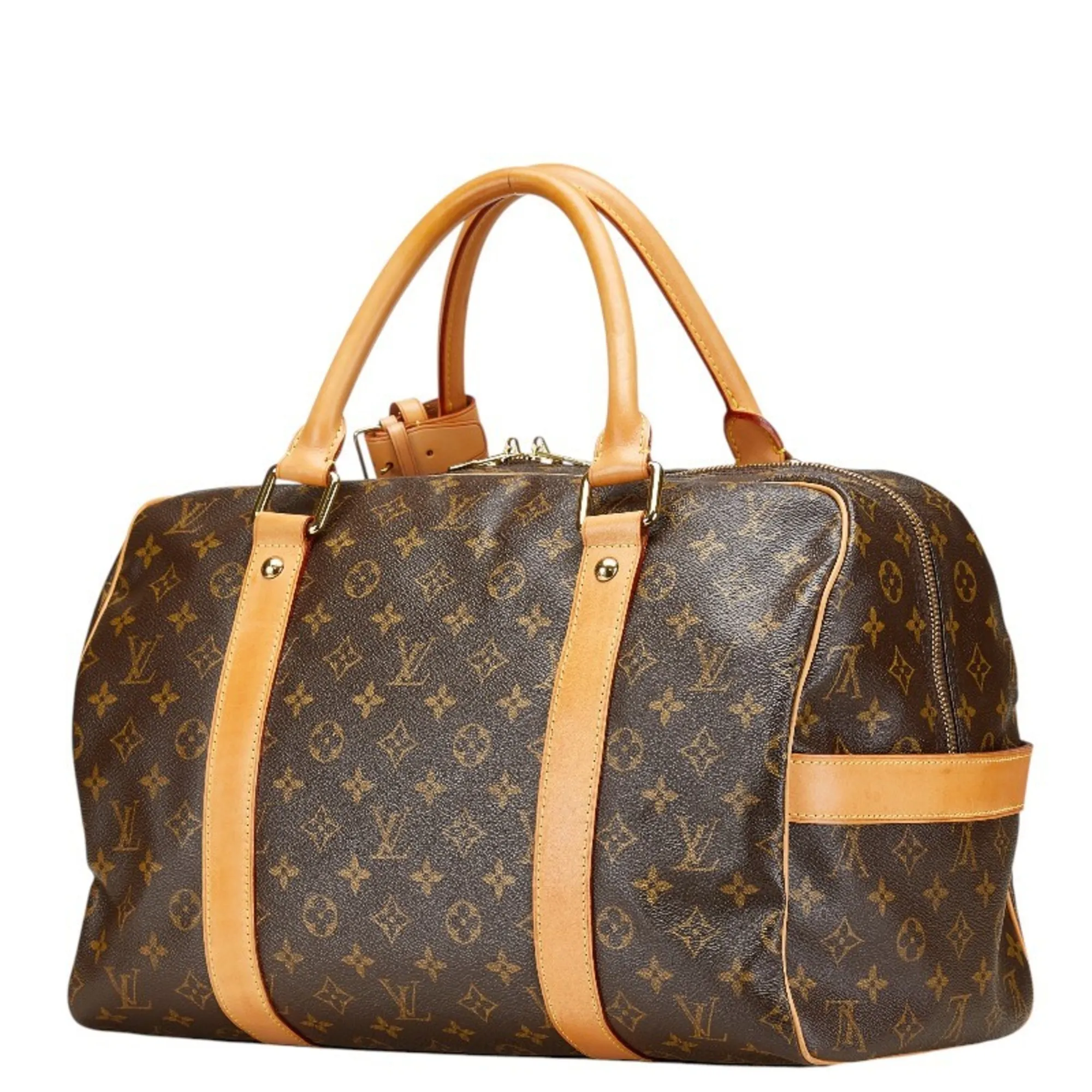 LOUIS VUITTON Brown Monogram Leather Boston Bag