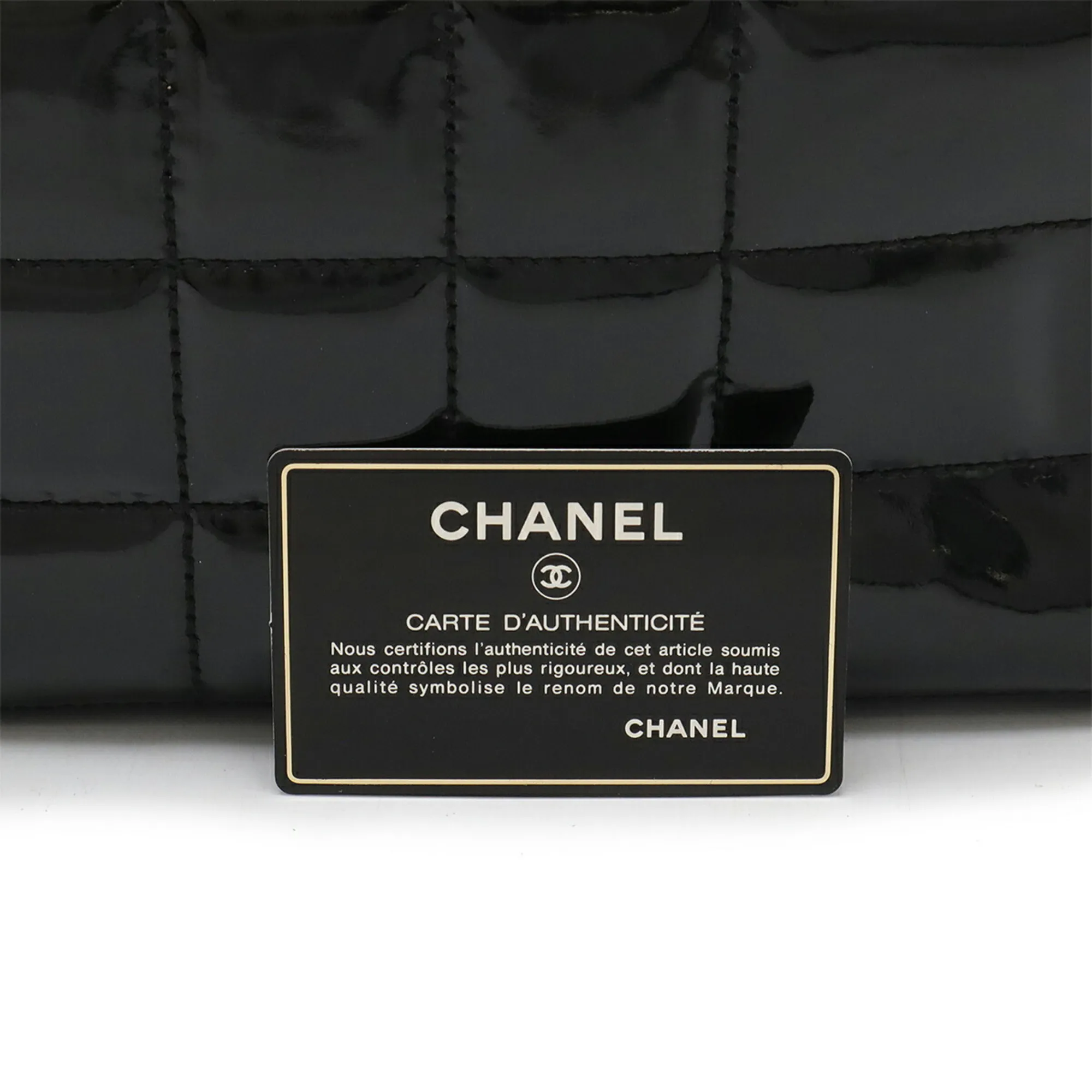 CHANEL Black Leather Logo Shoulder Bag