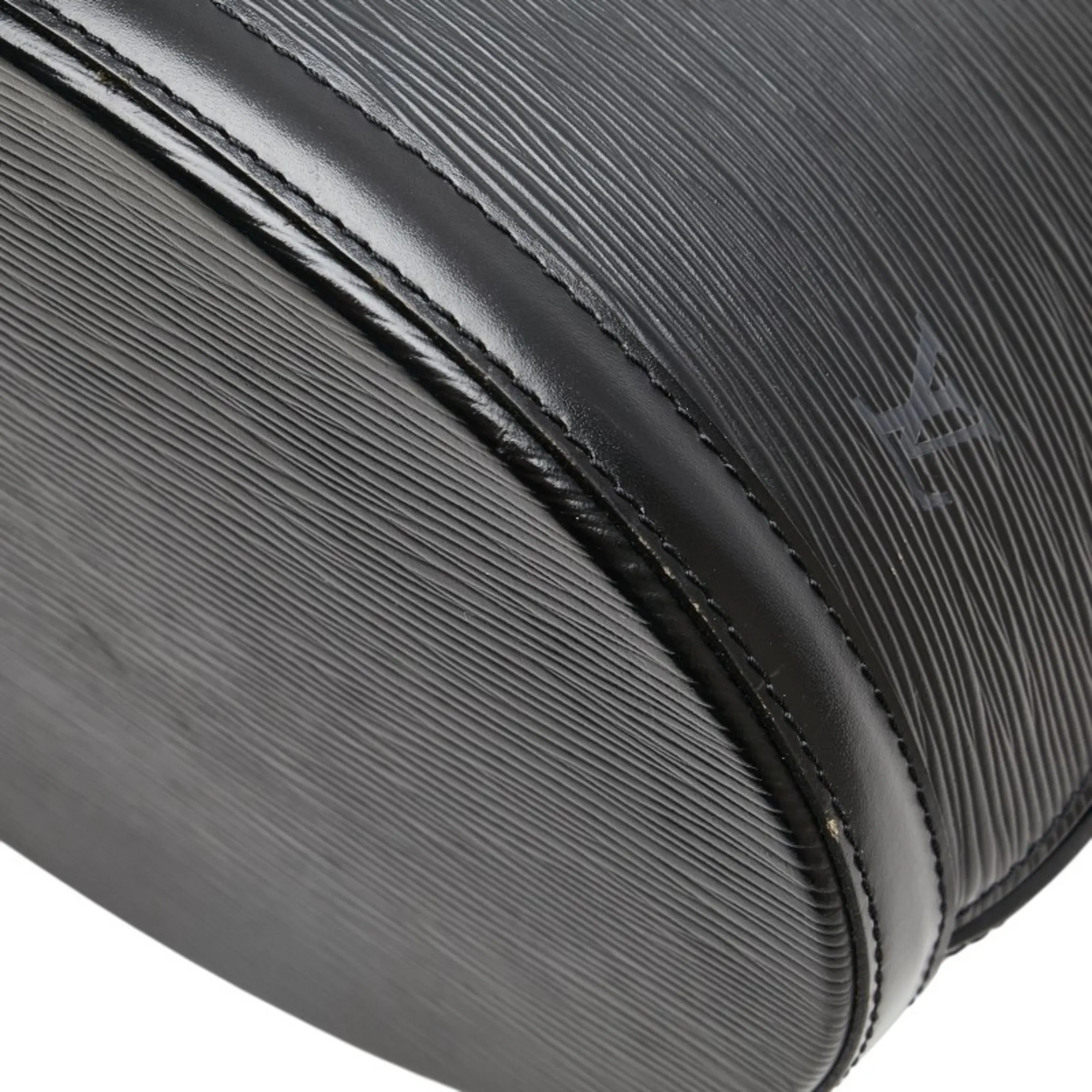 LOUIS VUITTON Black Leather Shoulder Bag