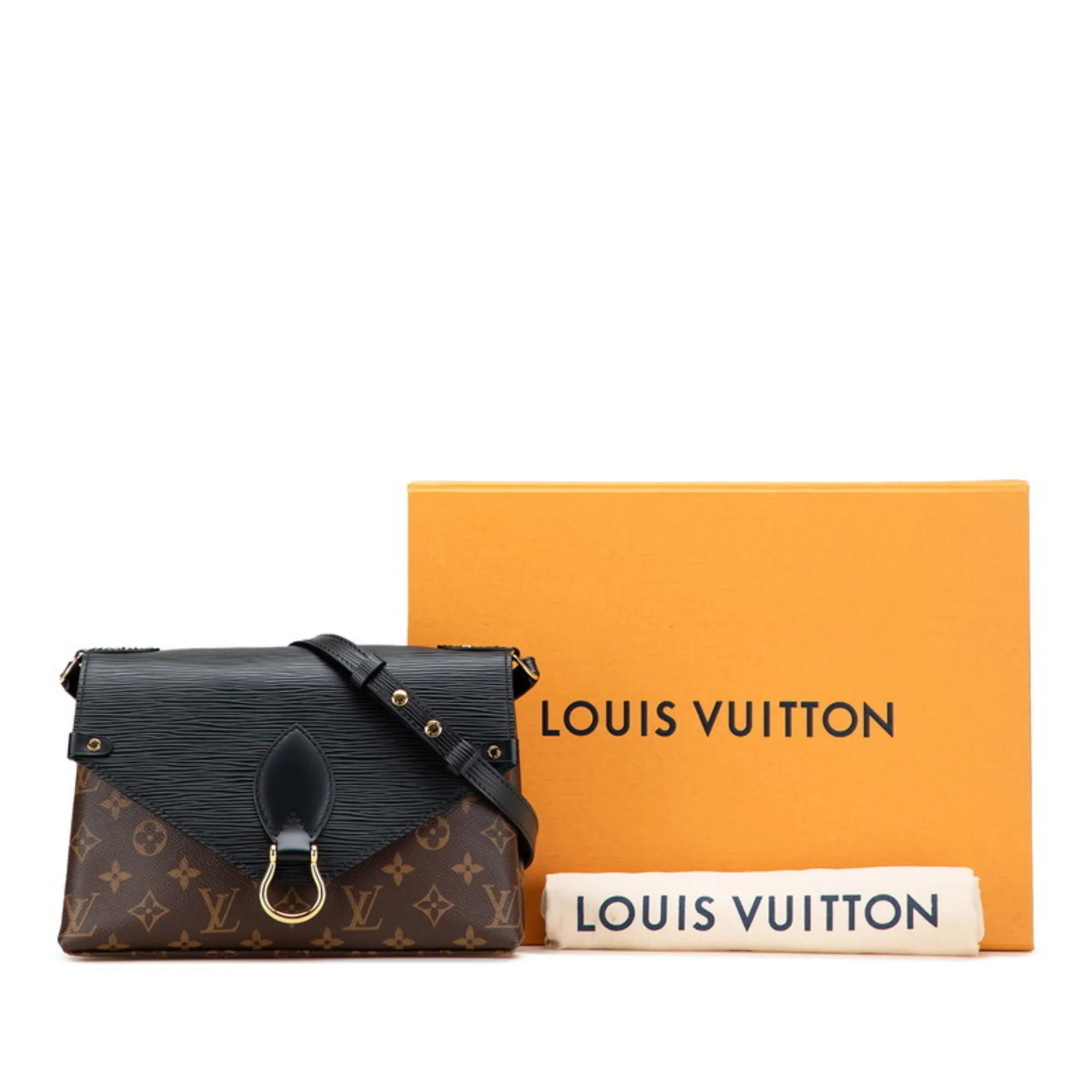 LOUIS VUITTON Brown Monogram Leather Shoulder Bag