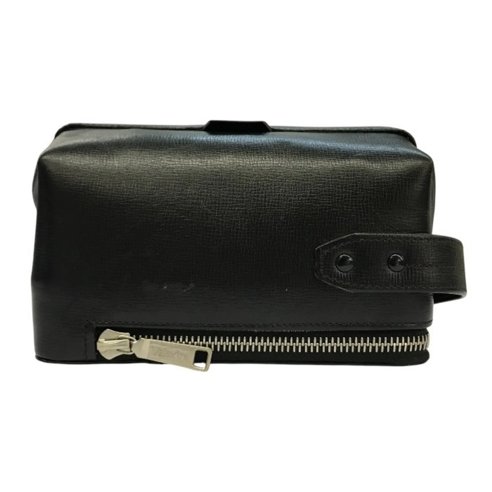 VALEXTRA Black Leather Pouch
