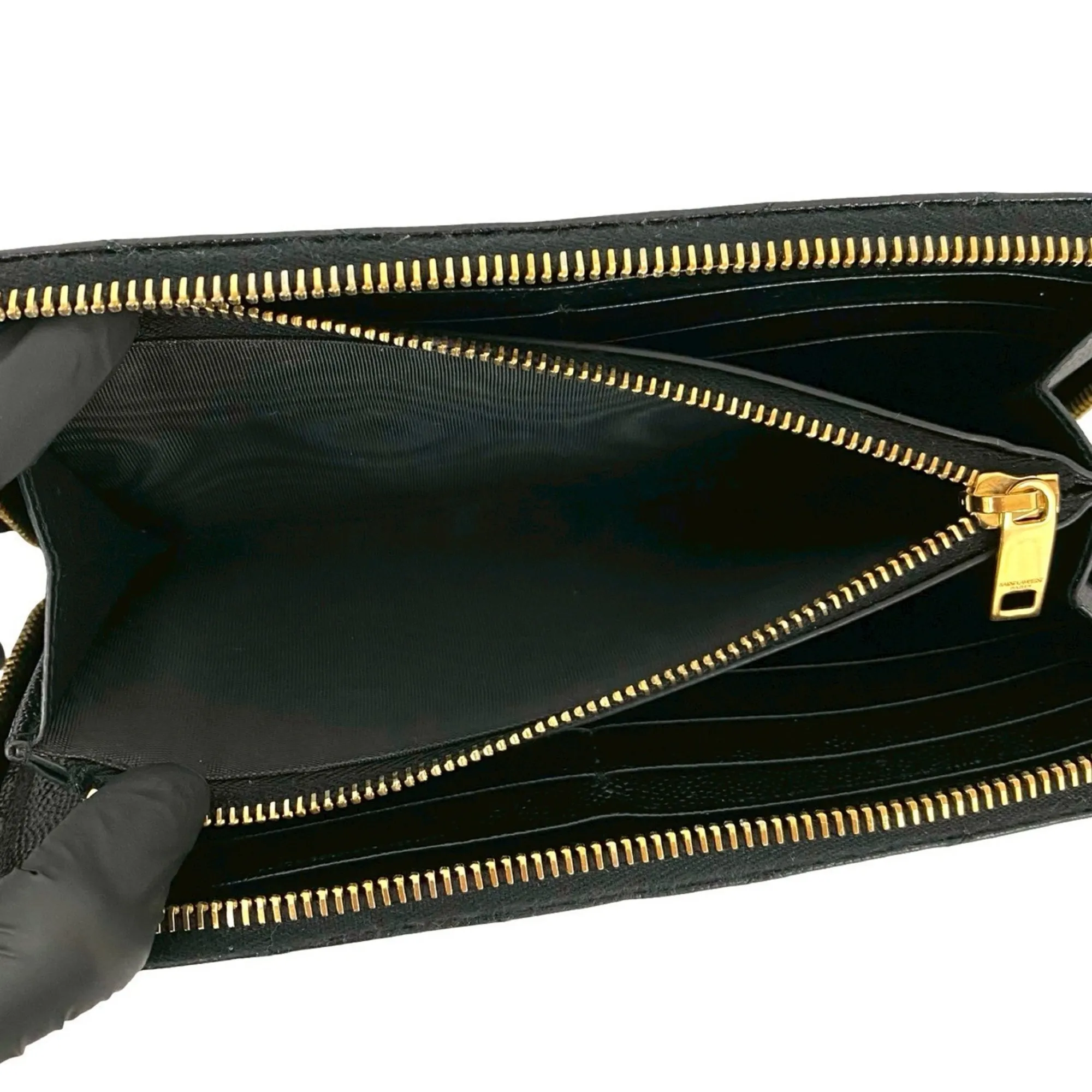 YVES SAINT LAURENT Black Leather Wallet