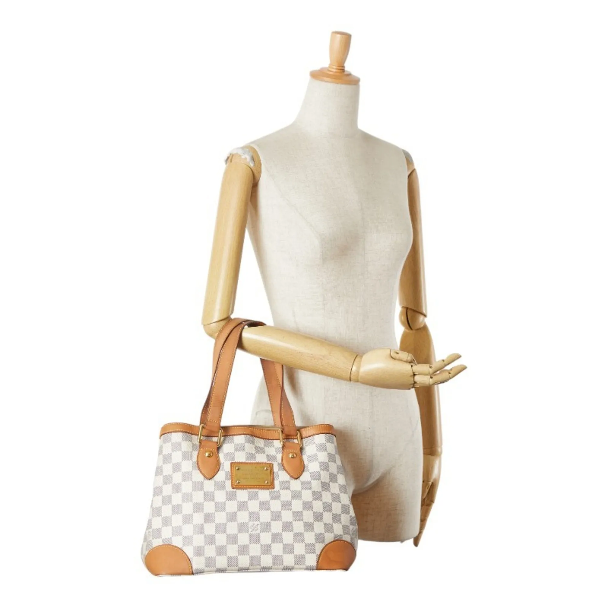 LOUIS VUITTON White Damier Leather Bag