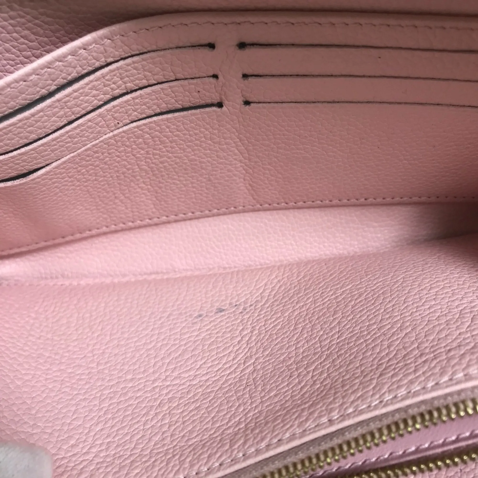 LOUIS VUITTON Pink Monogram Leather Wallet