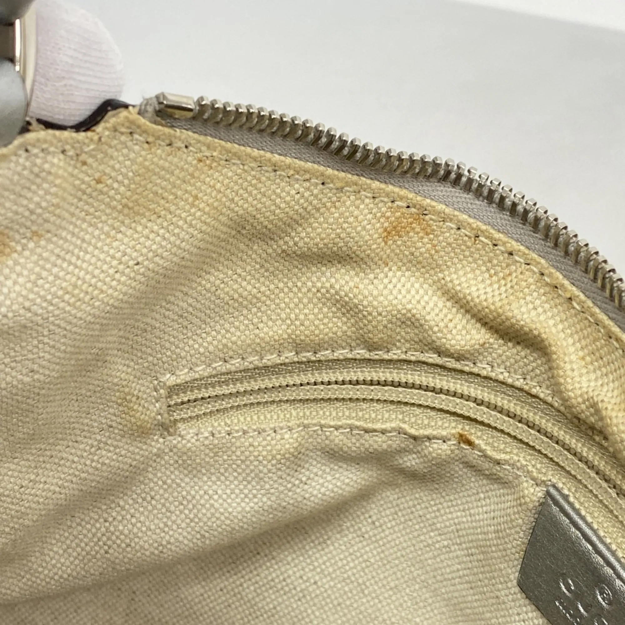 GUCCI Silver Leather Bag