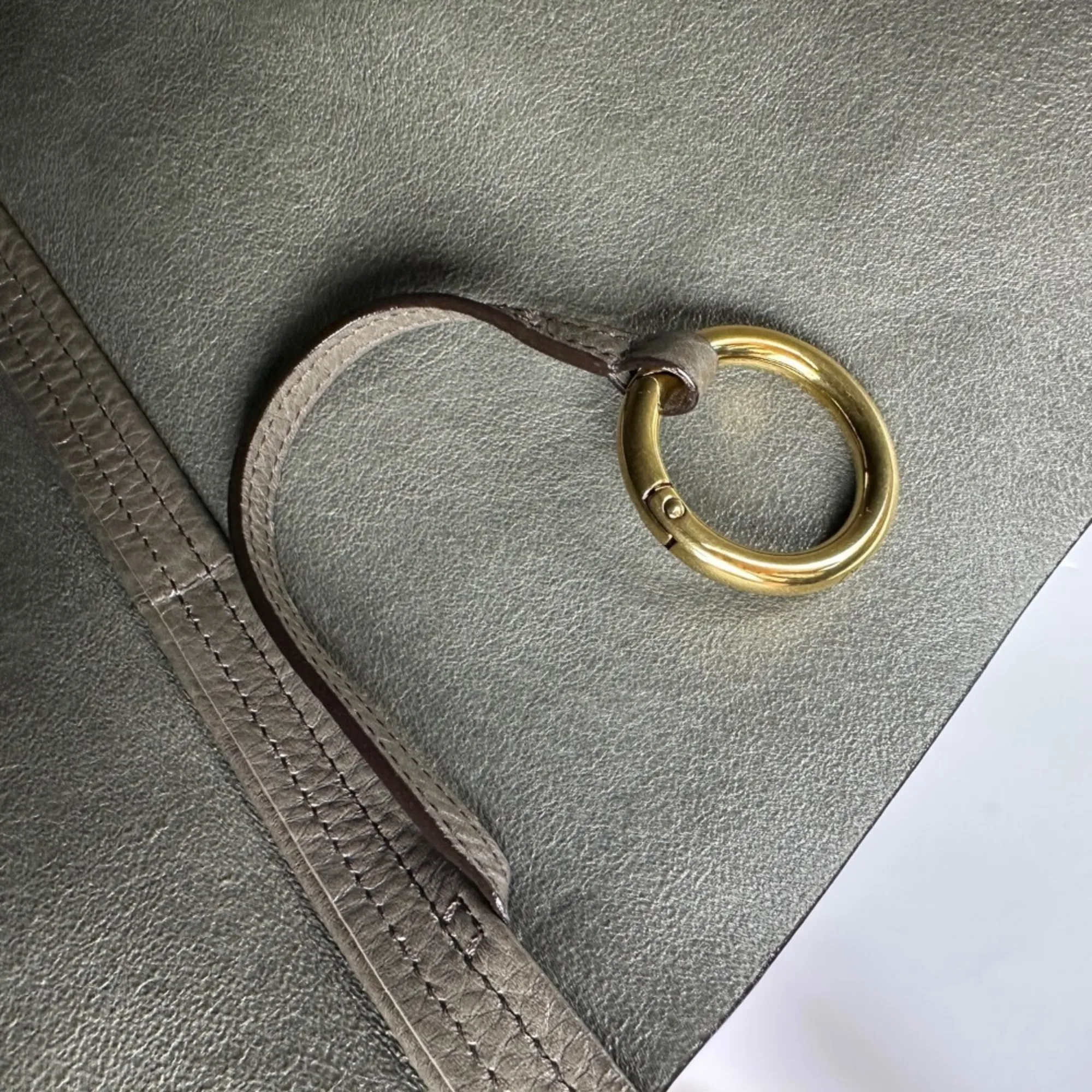 CHLOE Green Leather Tote Bag