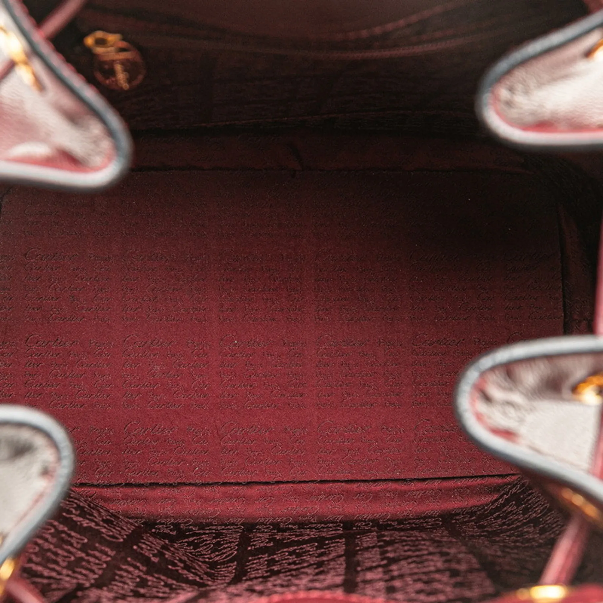 CARTIER Red Leather Shoulder Bag