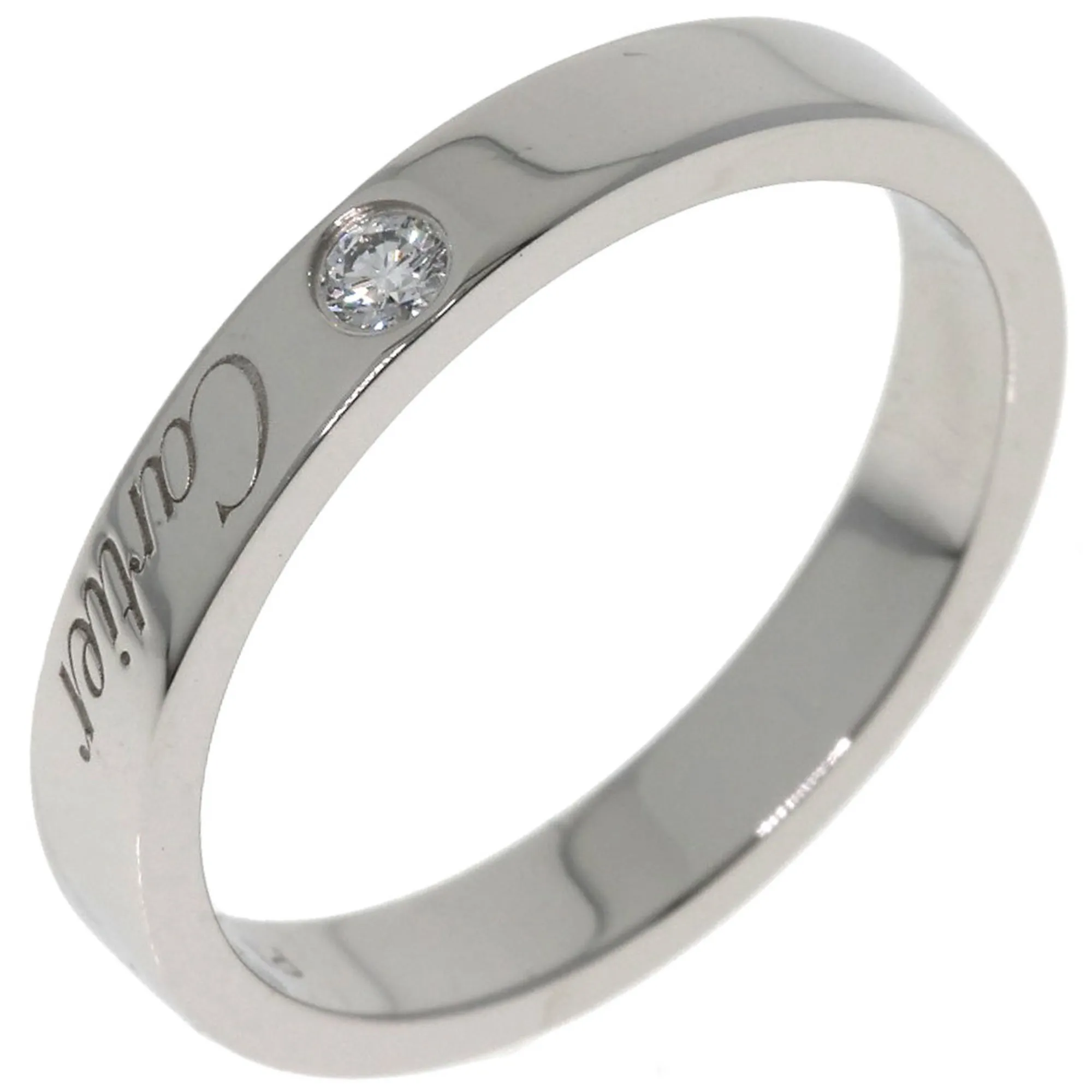 CARTIER Silver Diamond Ring #53