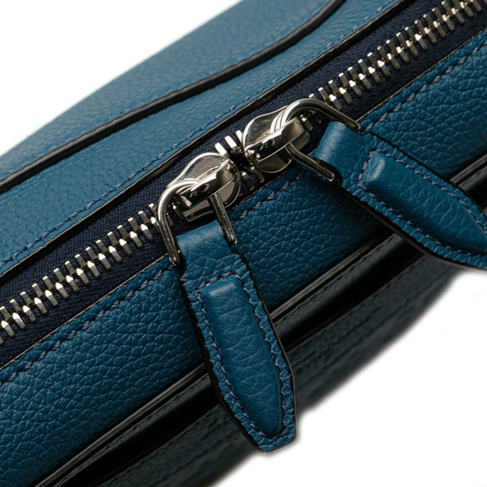 SALVATORE FERRAGAMO Blue Leather Shoulder Bag