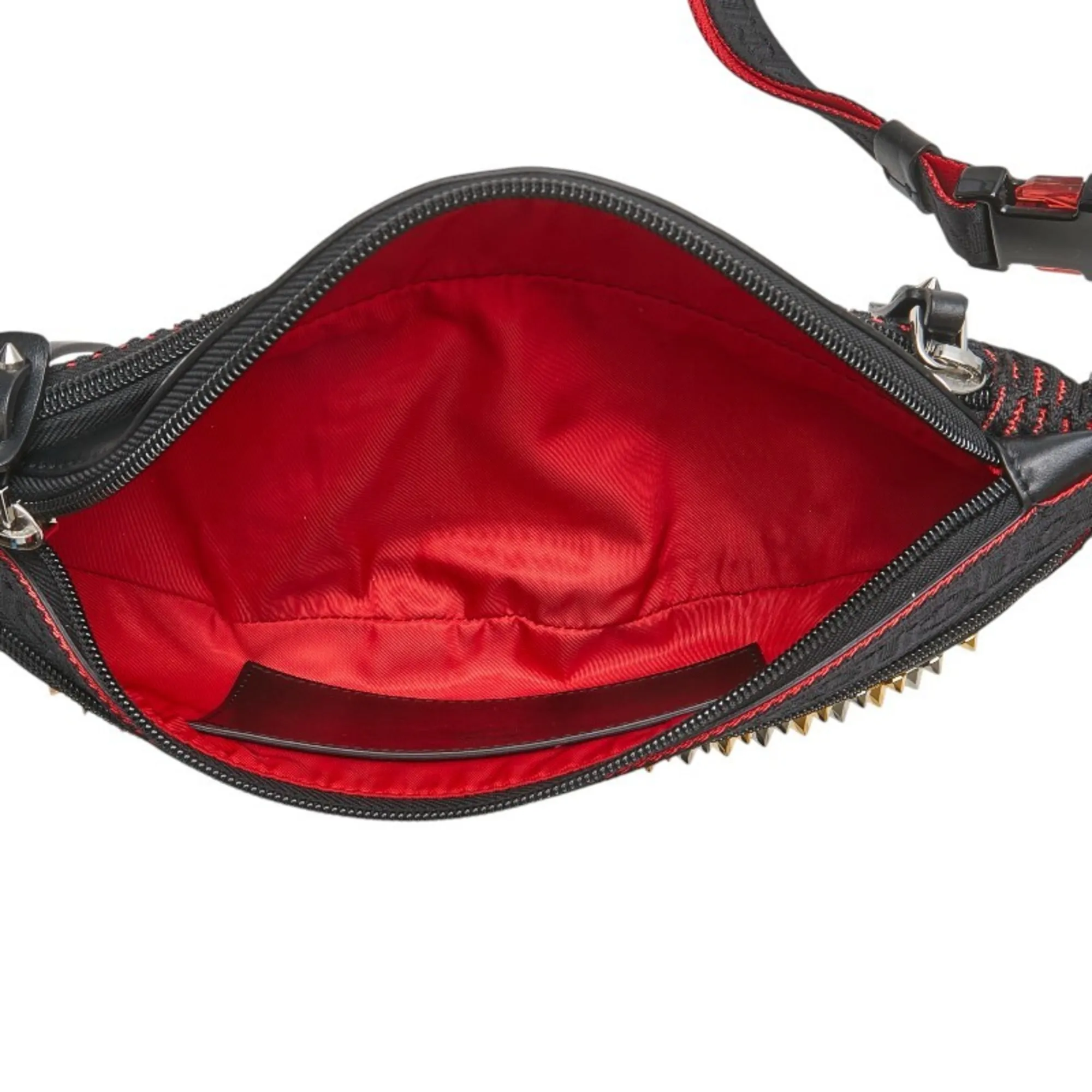 CHRISTIAN LOUBOUTIN Black Leather Hobo Bag