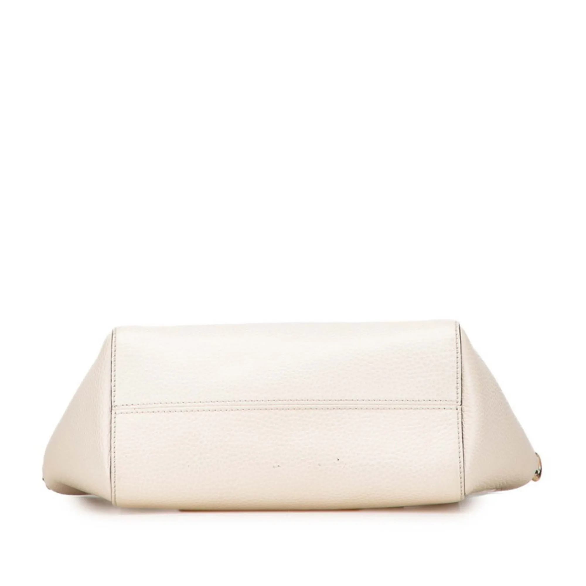 GUCCI White Leather Shoulder Bag
