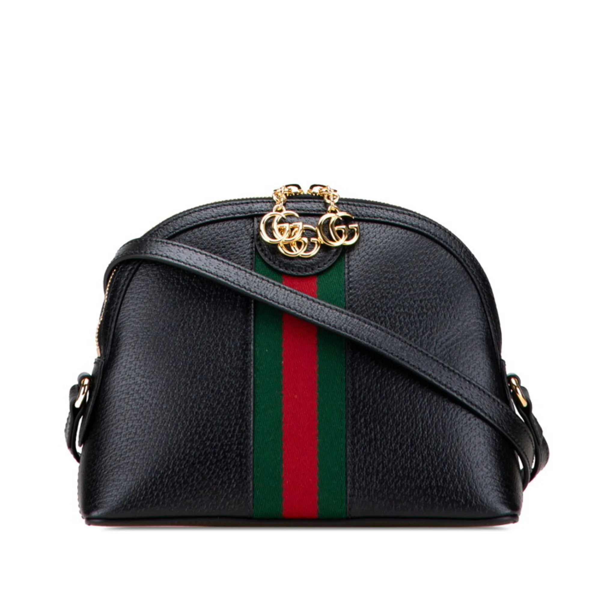 GUCCI Black Leather Shoulder Bag