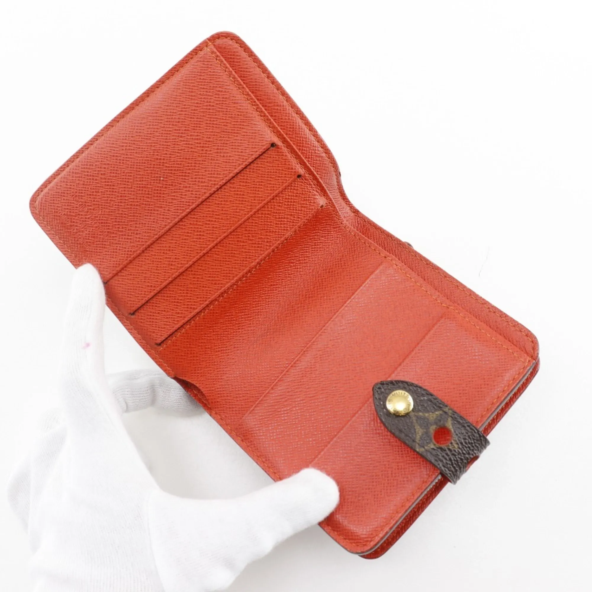 LOUIS VUITTON Orange Monogram Wallet