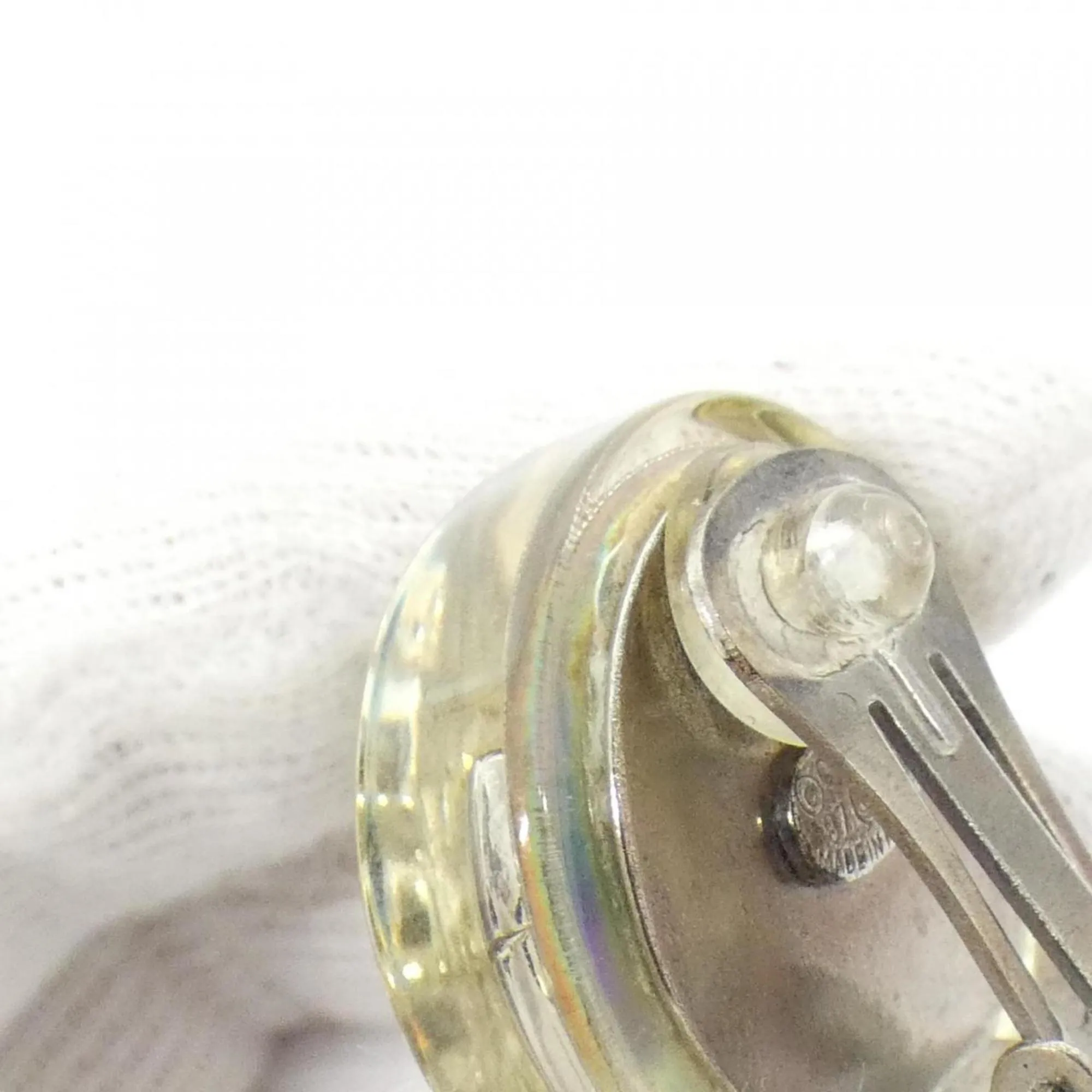 CHANEL White Earrings