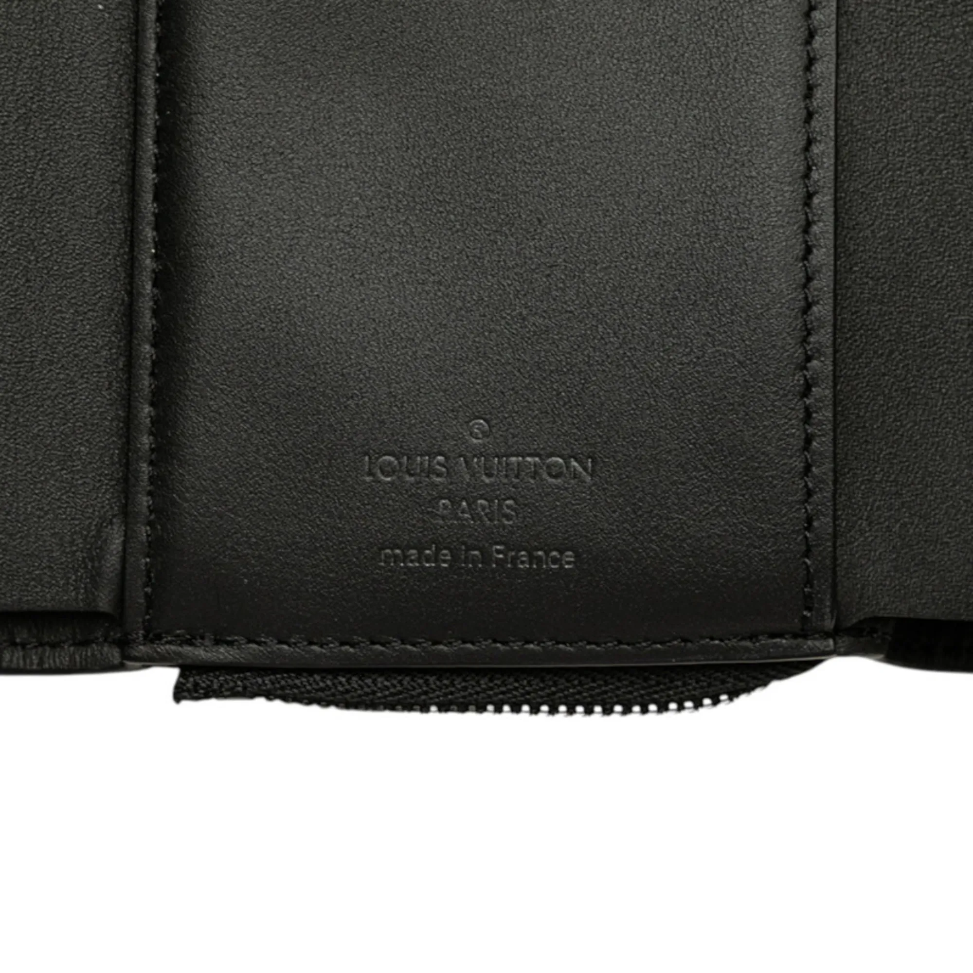 LOUIS VUITTON Black Monogram Leather Wallet