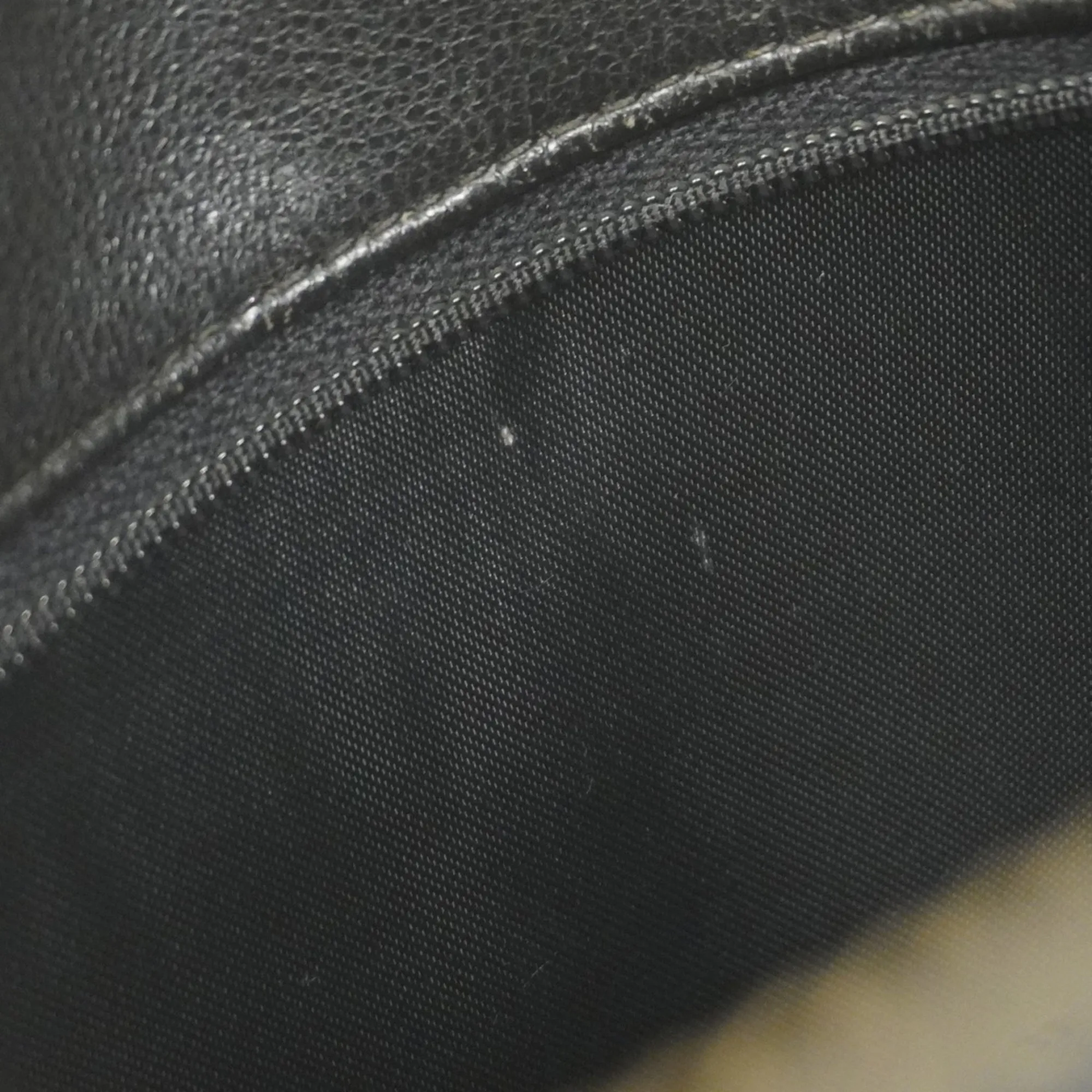 CHANEL Black Lambskin Leather Shoulder Bag