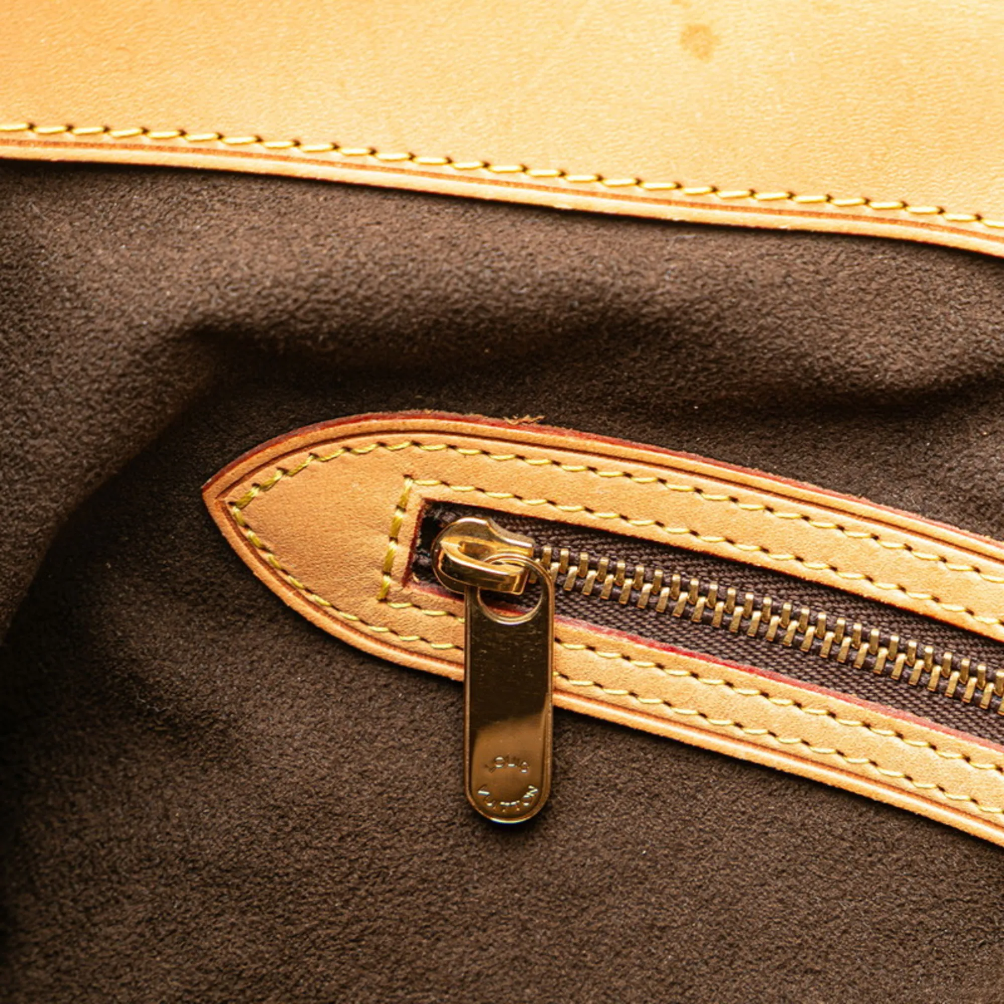 LOUIS VUITTON Brown Monogram Leather Tote Bag