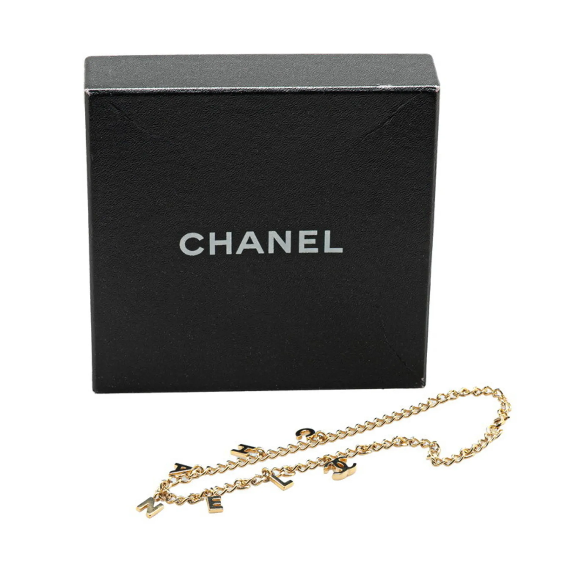 CHANEL Gold Logo Necklace