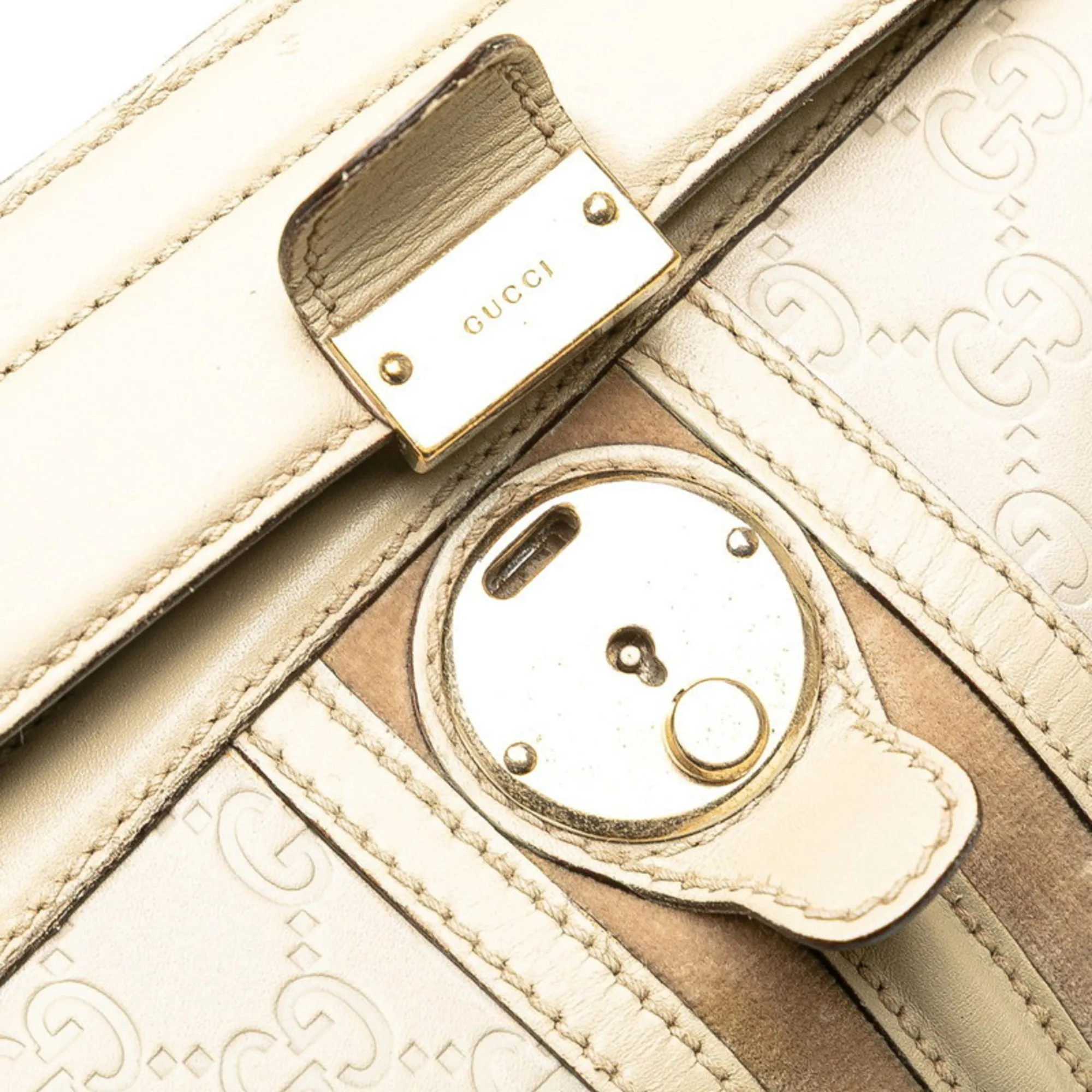 GUCCI Cream Leather Bag