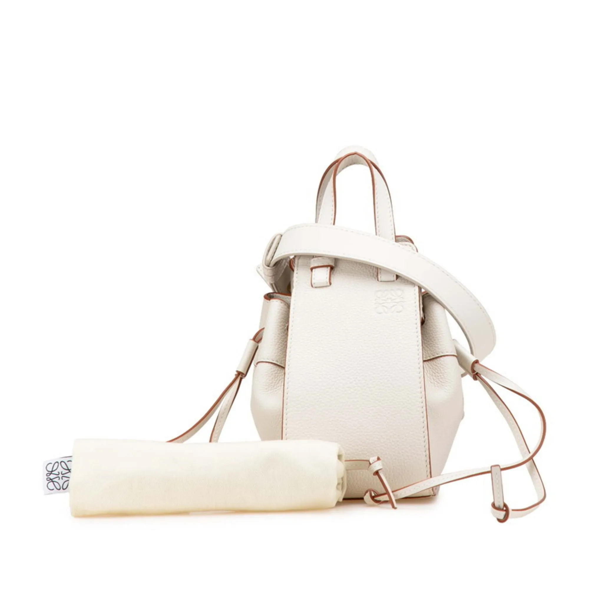 LOEWE White Leather Hammock Shoulder Bag