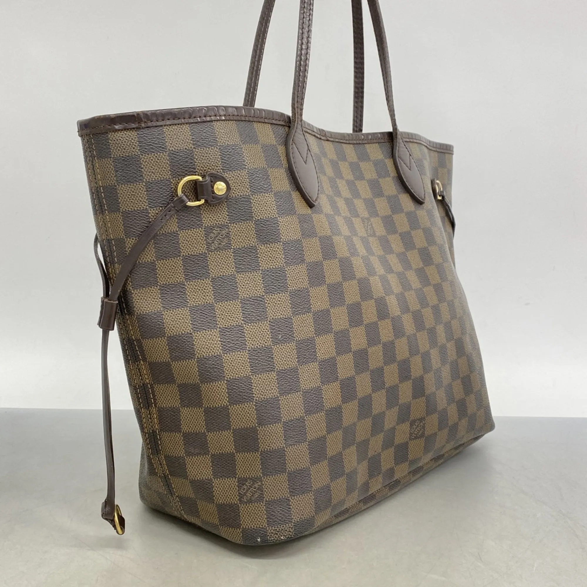 LOUIS VUITTON Brown Damier Neverfull MM Tote Bag