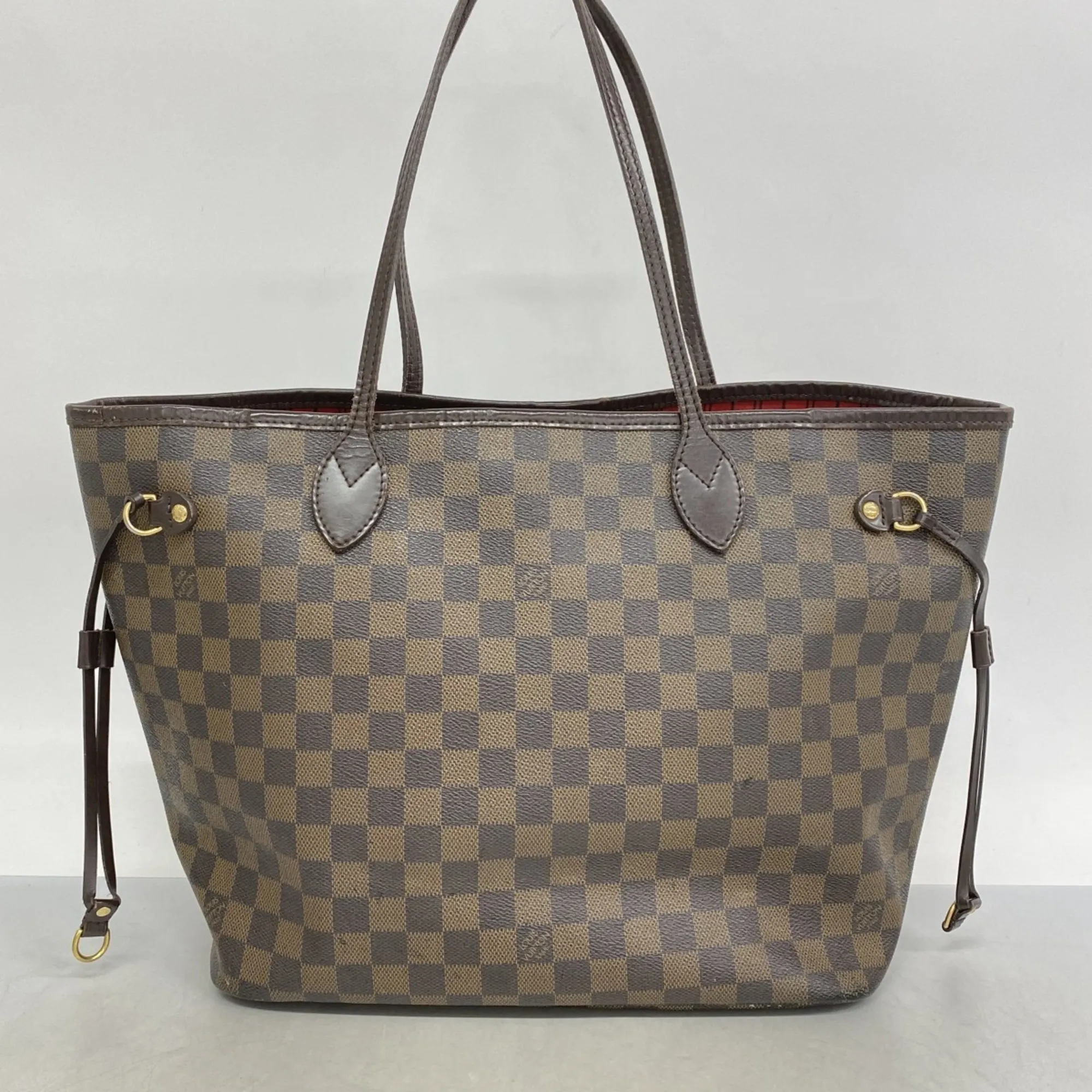 LOUIS VUITTON Brown Damier Neverfull MM Tote Bag