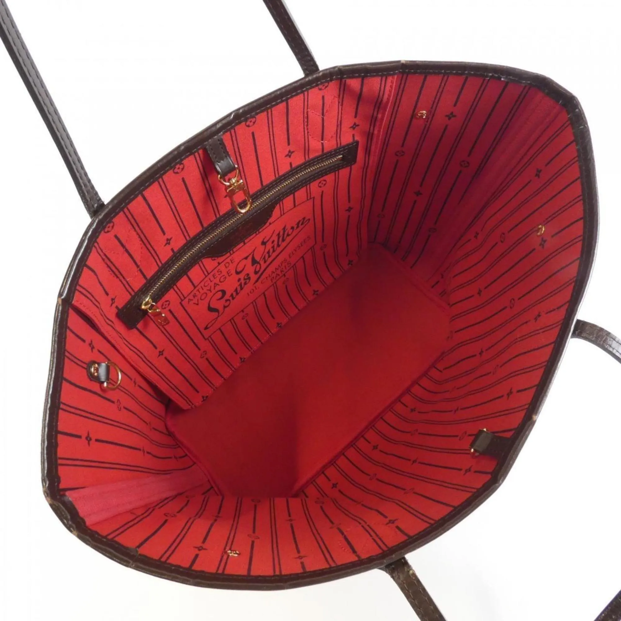 LOUIS VUITTON Brown Damier Neverfull MM Bag